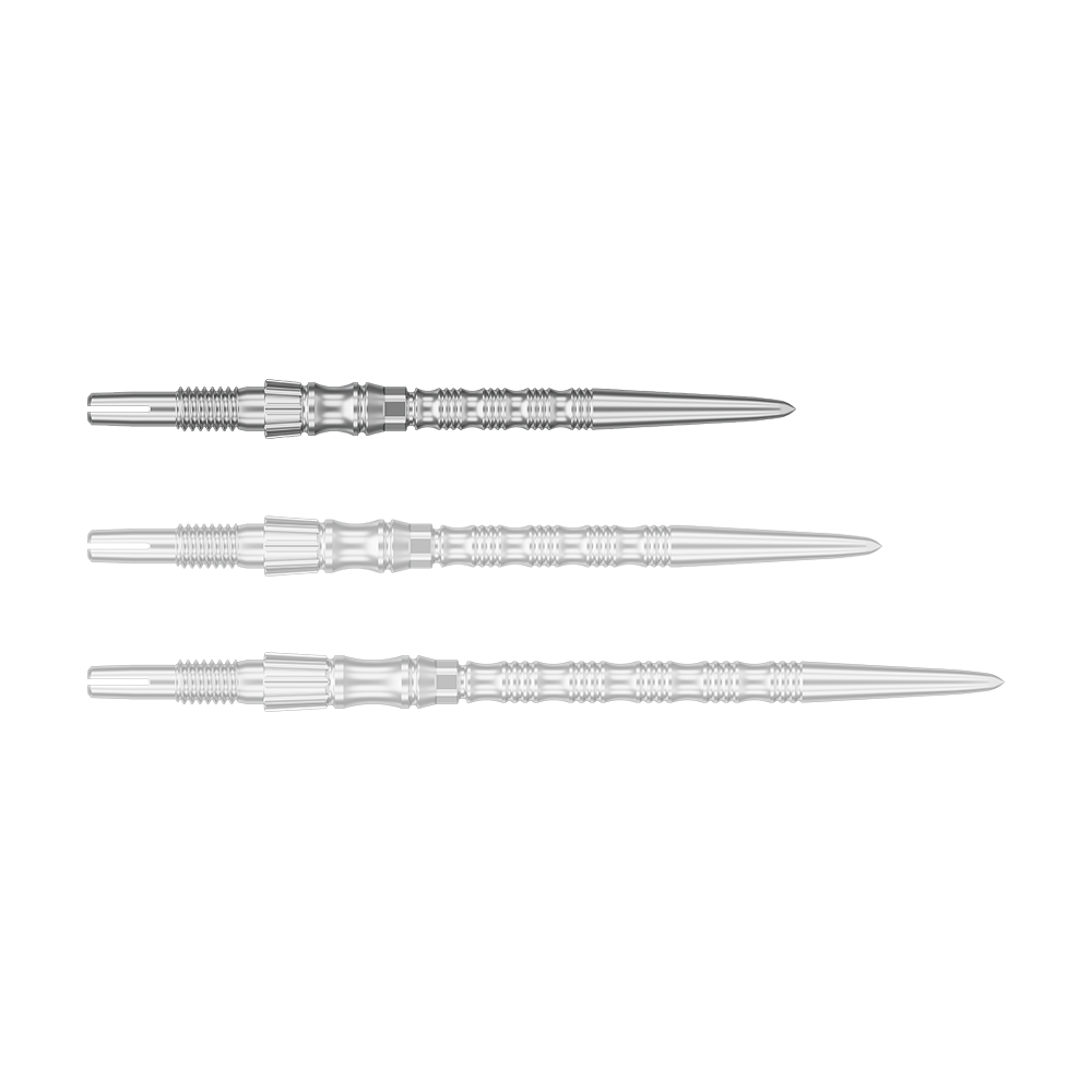 Abgebildet ist eine einzelne silberfarbene Dartspitze mit einer Länge von 30 mm. Das Produkt scheint aus der Serie 'Target SwissPoint Signature TRB' zu stammen.