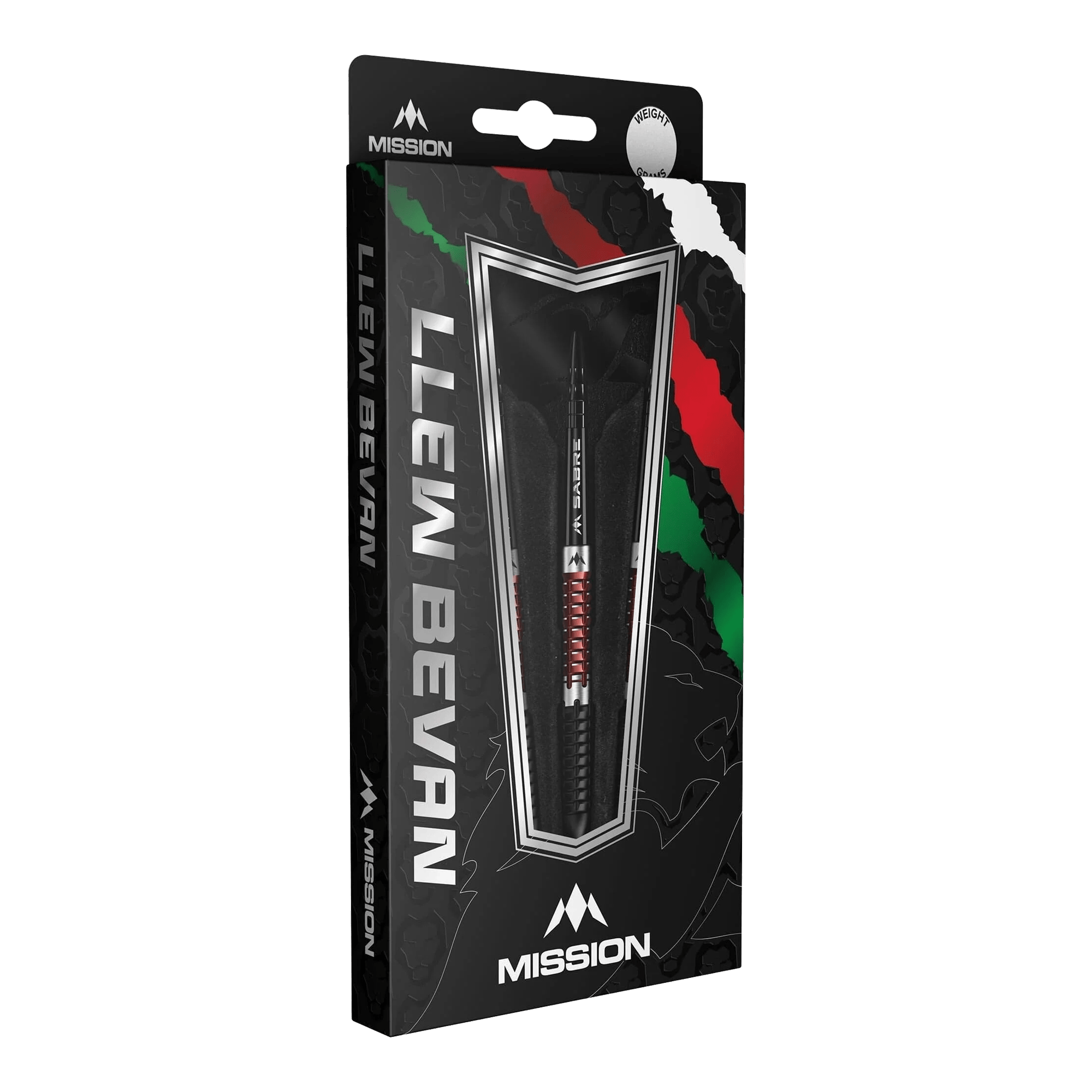 Mission Llew Bevan Black Red Electro Steel Darts - 23g Mission Llew Bevan Black Red Electro Steeldarts - 23g. Elegante Steeldarts in Schwarz und Rot, ideal für Dartspieler.