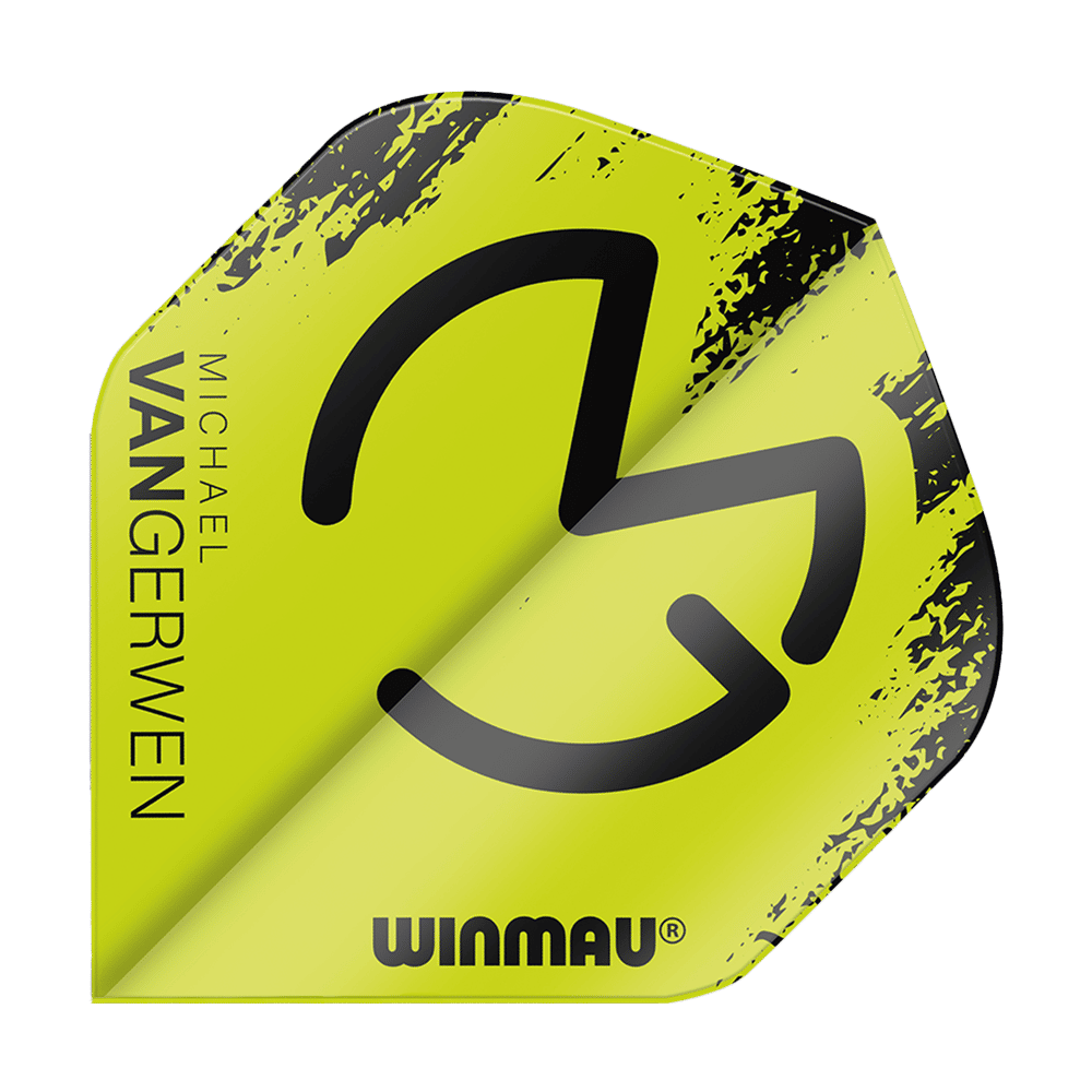 Winmau Mega MvG Black Green Standard Flights