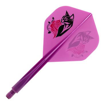 Condor AX Black Cat Purple Standard Flight Shaft System Hier sieht man das Condor AXE Black Cat Purple Standard Flight-Shaft-System. Das Produkt kombiniert Flight und Shaft in einer robusten Einheit.