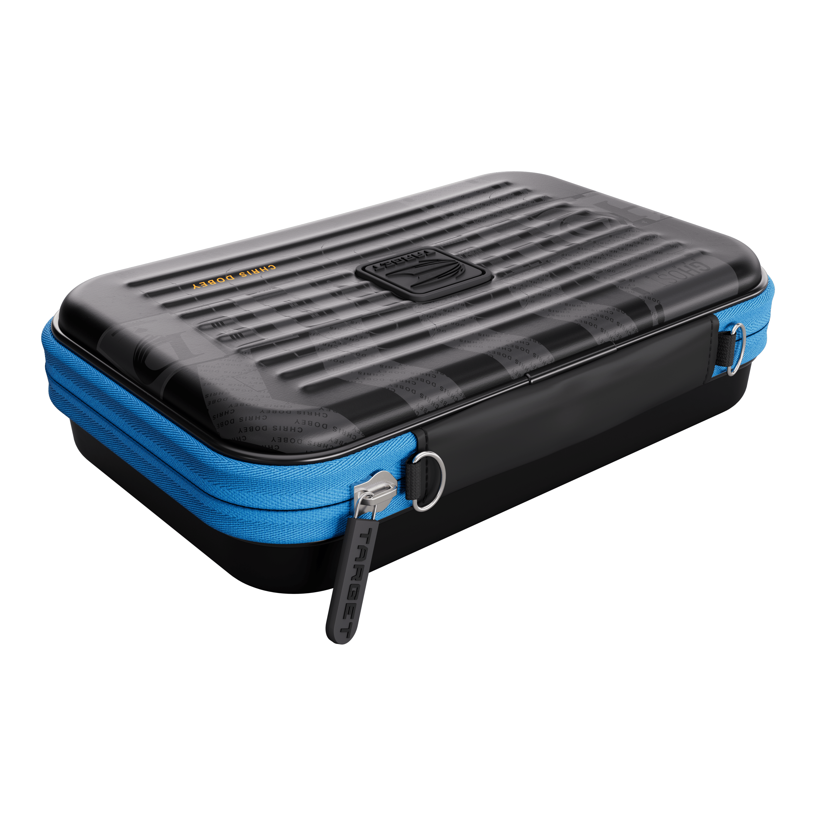 Zu sehen ist das Takoma XL Ghost Series Chris Dobey Dartcase. Es handelt sich um eine praktische Aufbewahrung für Dartpfeile.