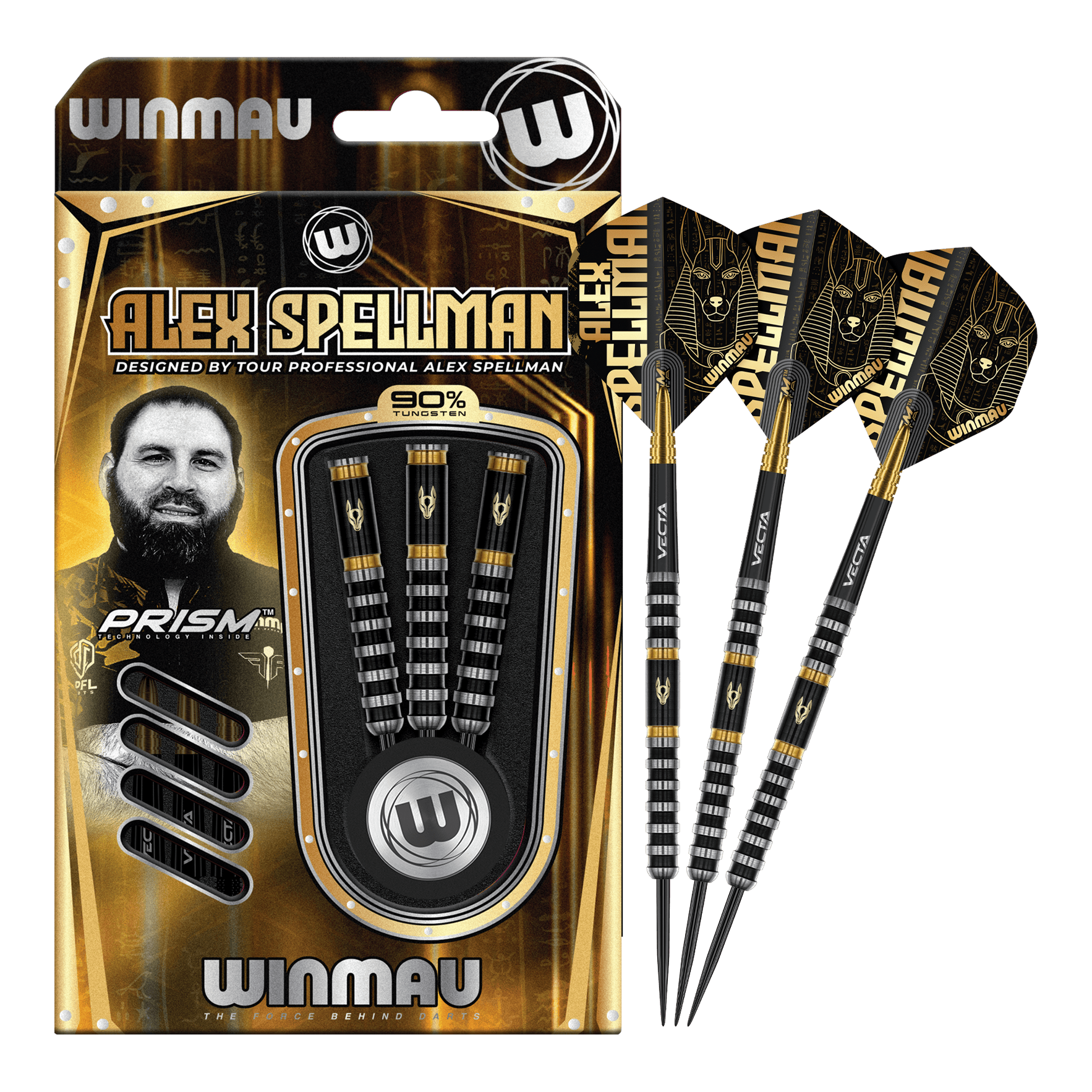 Winmau Alex Spellman steel darts Winmau Alex Spellman Steeldarts werden auf diesem Bild vollständig gezeigt. Das Produkt ist für professionelle und Hobbyspieler geeignet.