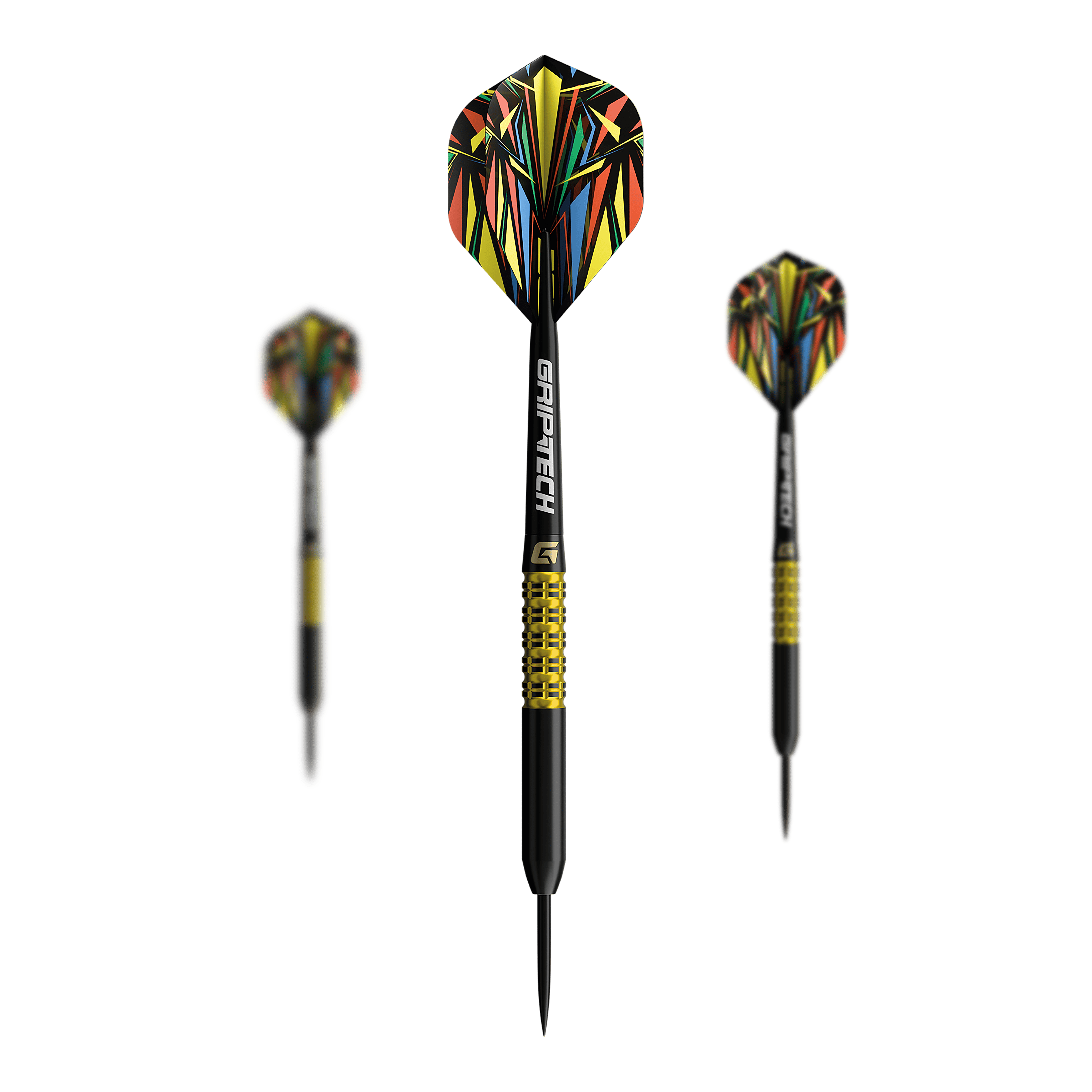 GOAT Athlete Yellow Tungsten Steel Darts Das Bild zeigt einen gelben Tungsten-Steeldart. Das Produkt ist unter dem Namen 'GD7000770 GOAT Athlete Yellow Tungsten Steeldarts 1 Set' bekannt.