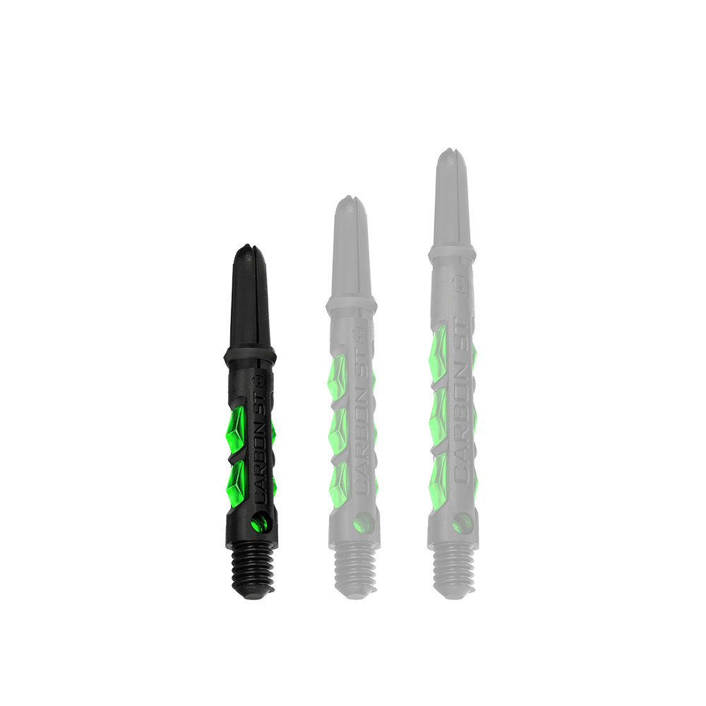 HR422_Harrows_Carbon_ST_Shafts_Gr-n_33mm_1KJ16d1w2pPpA4 Harrows Carbon ST Shafts - elegante Dartschäfte mit heller Schattierung. Die Oberfläche ist glatt mit feinen Details verziert.