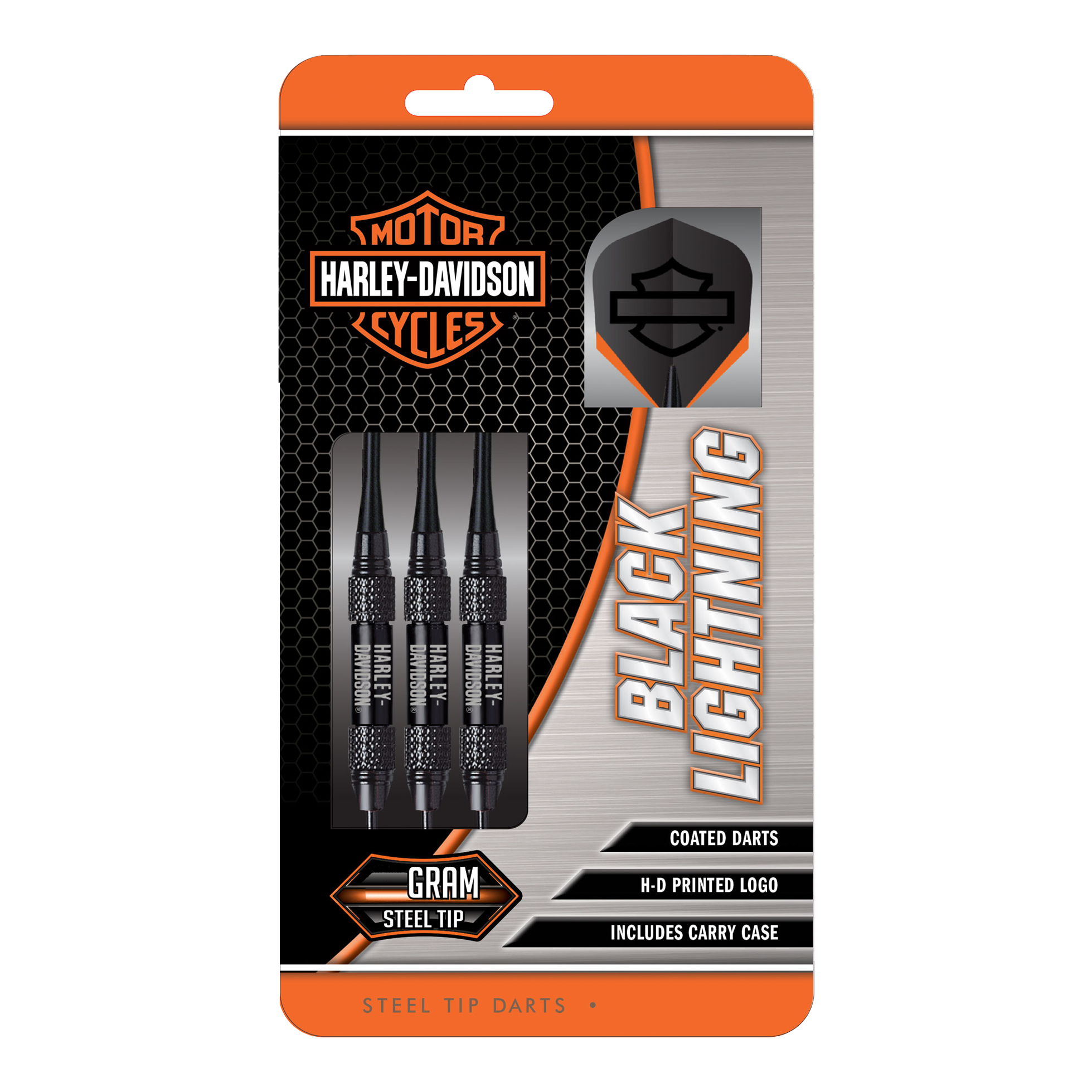 Harley-Davidson Black Lightning Brass Steel Darts - 22g