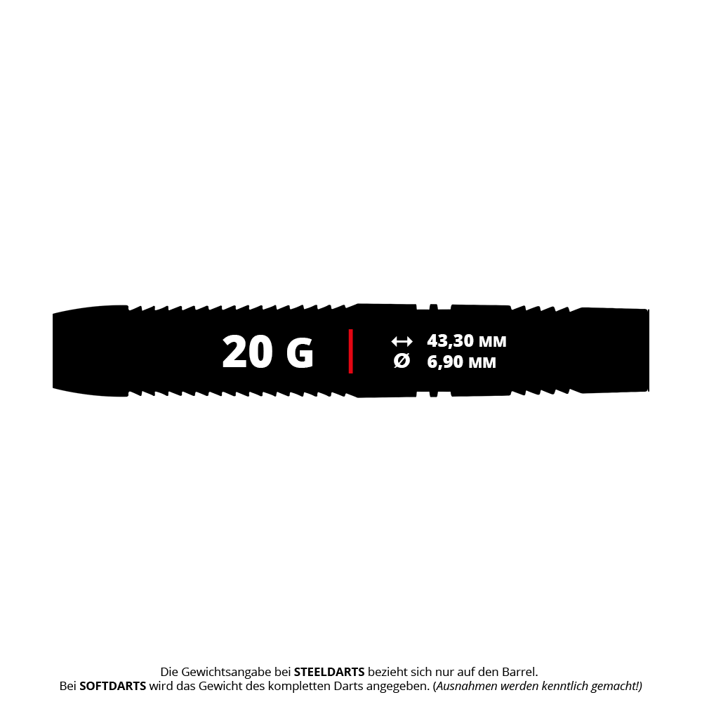 Winmau Callisto 03 soft darts - 20g Winmau Callisto 03 Softdarts mit 20 Gramm Gewicht abgebildet. Die Softdarts sind für das Dartspiel geeignet.