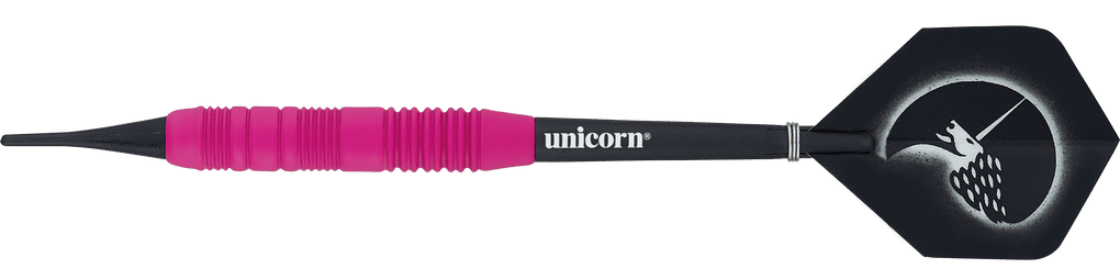 Unicorn Core Plus Rubberised Pink Softdarts - 19g