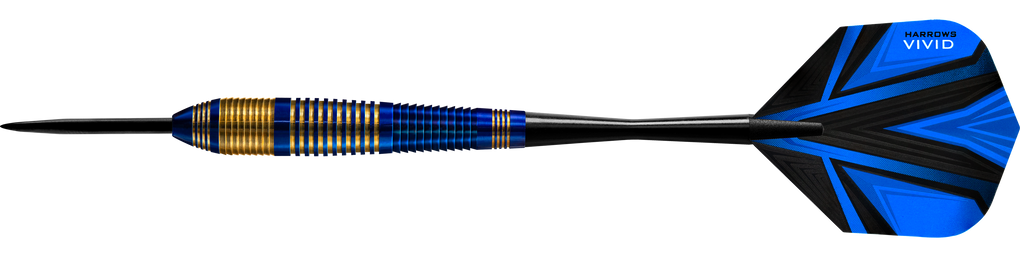 Harrows Vivid Brass Blue steel darts