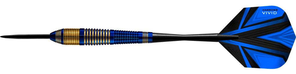 Harrows Vivid Brass Blue steel darts