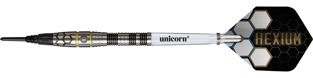 Unicorn Hexium Style 01 Black & Gold Soft Darts - 22g