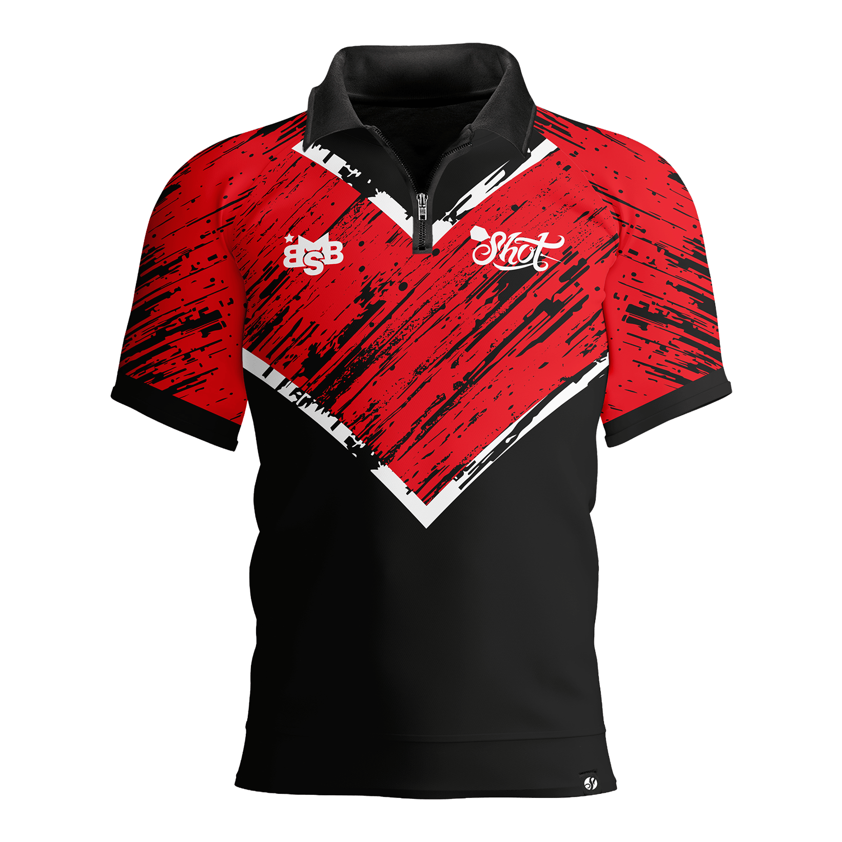 Shot Michael Smith Red Stripe Polo Dart Shirt Shot Michael Smith Red Stripe Polo Dart Shirt
