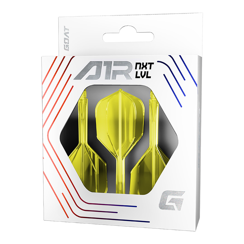 Das Bild zeigt das GOAT A1R No6 Flight-Shaft-System in Neon Gelb. Es handelt sich um einen Dartzubehör-Artikel zum Verbinden von Flight und Shaft.