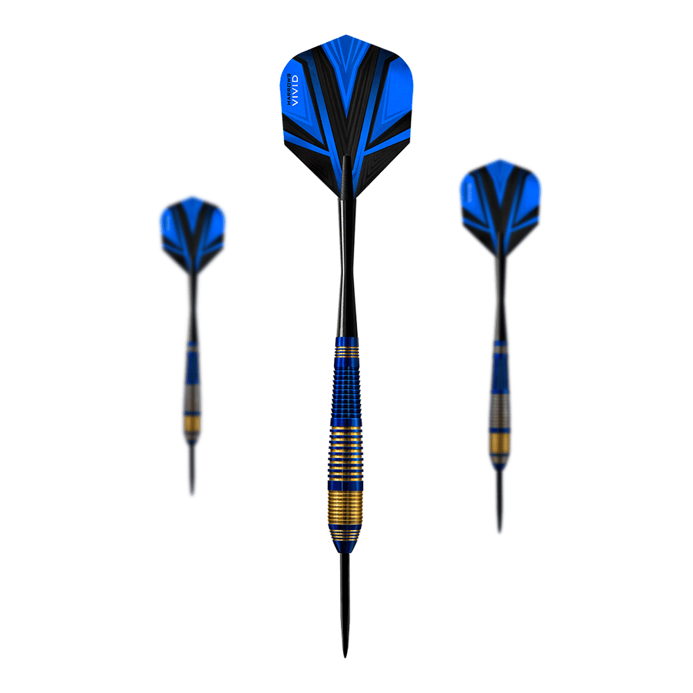 Harrows Vivid Brass Blue steel darts