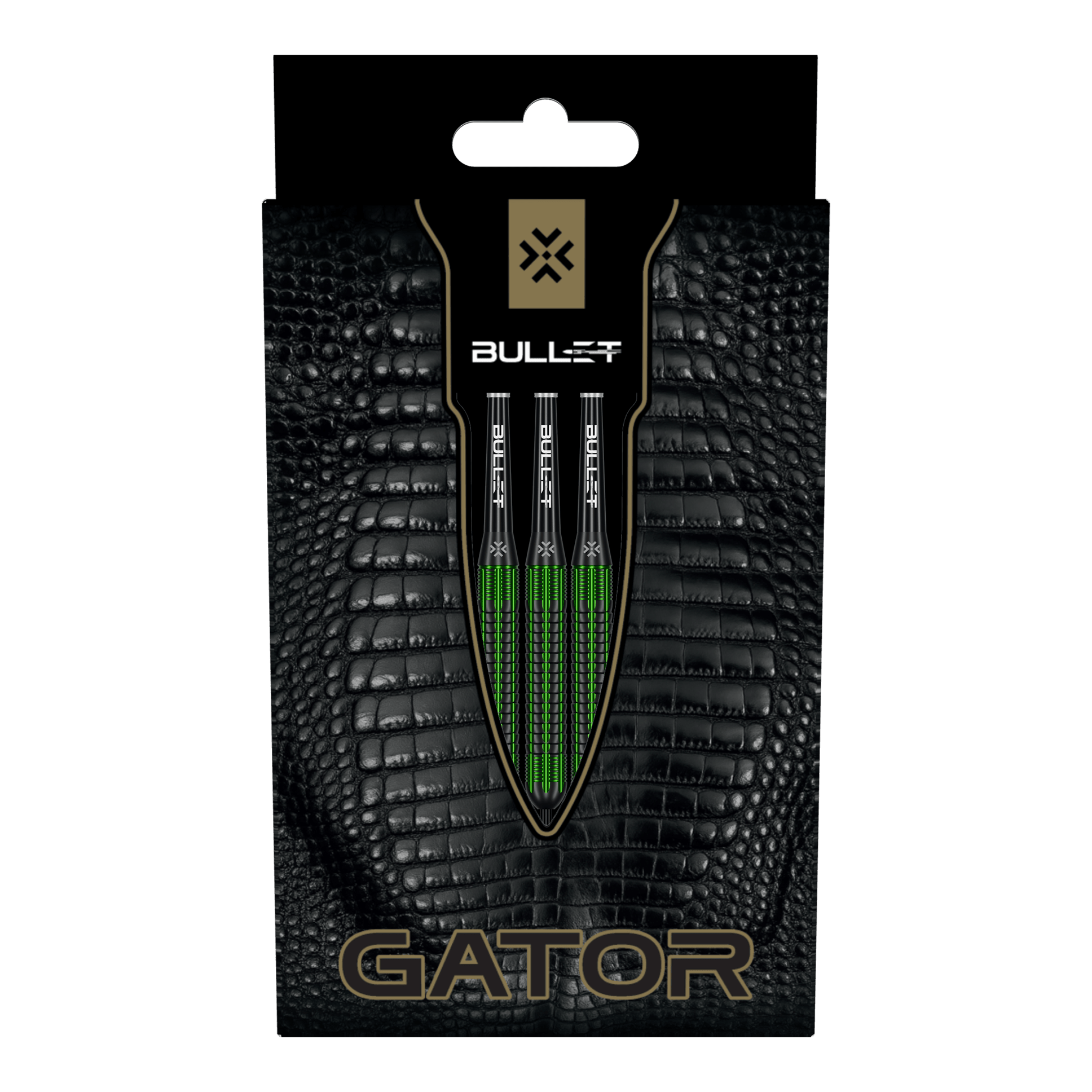 Bullet Gator Brass Steel Darts - 22g Abgebildet ist das Produkt Bullet Gator Brass Steeldarts - 22g. Diese Steeldarts sind speziell für Dartspieler entwickelt.
