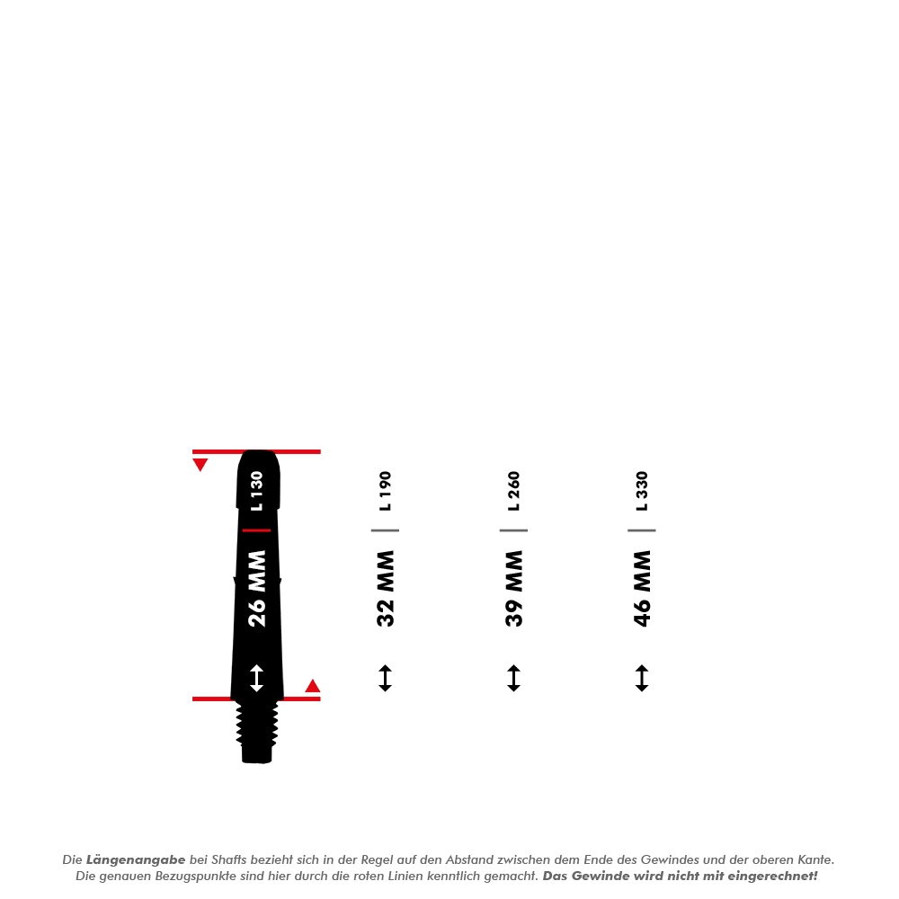 L-L-Style-Shafts Locked Straight - Clear