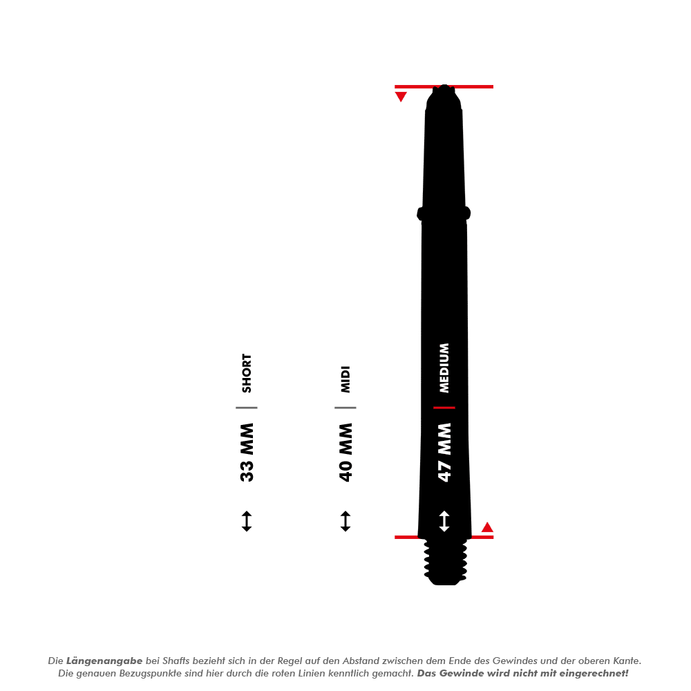 Harrows Supergrip Fusion Shafts - Red