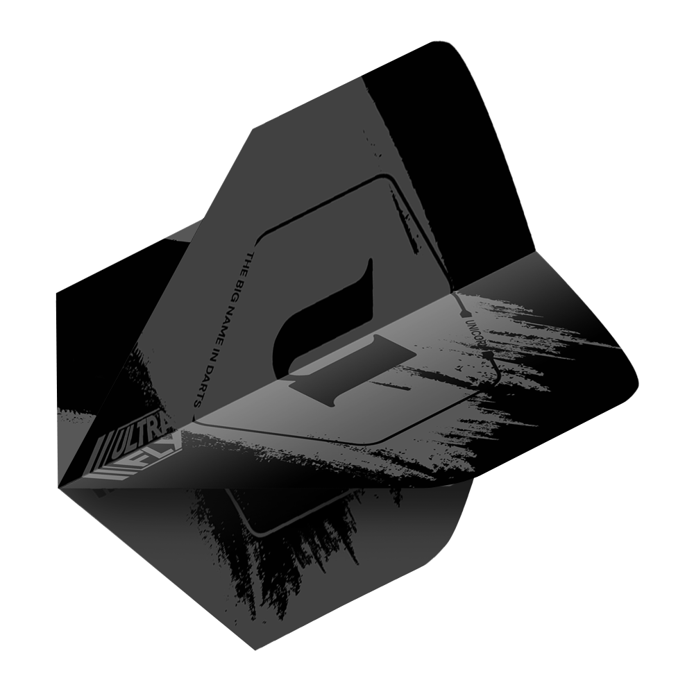 Das Bild zeigt den Unicorn Ultrafly 100 Team Unicorn Big Wing Flight in Grau. Das Flight hat ein modernes, graues Design mit einem auffälligen Muster und dem Unicorn-Logo.