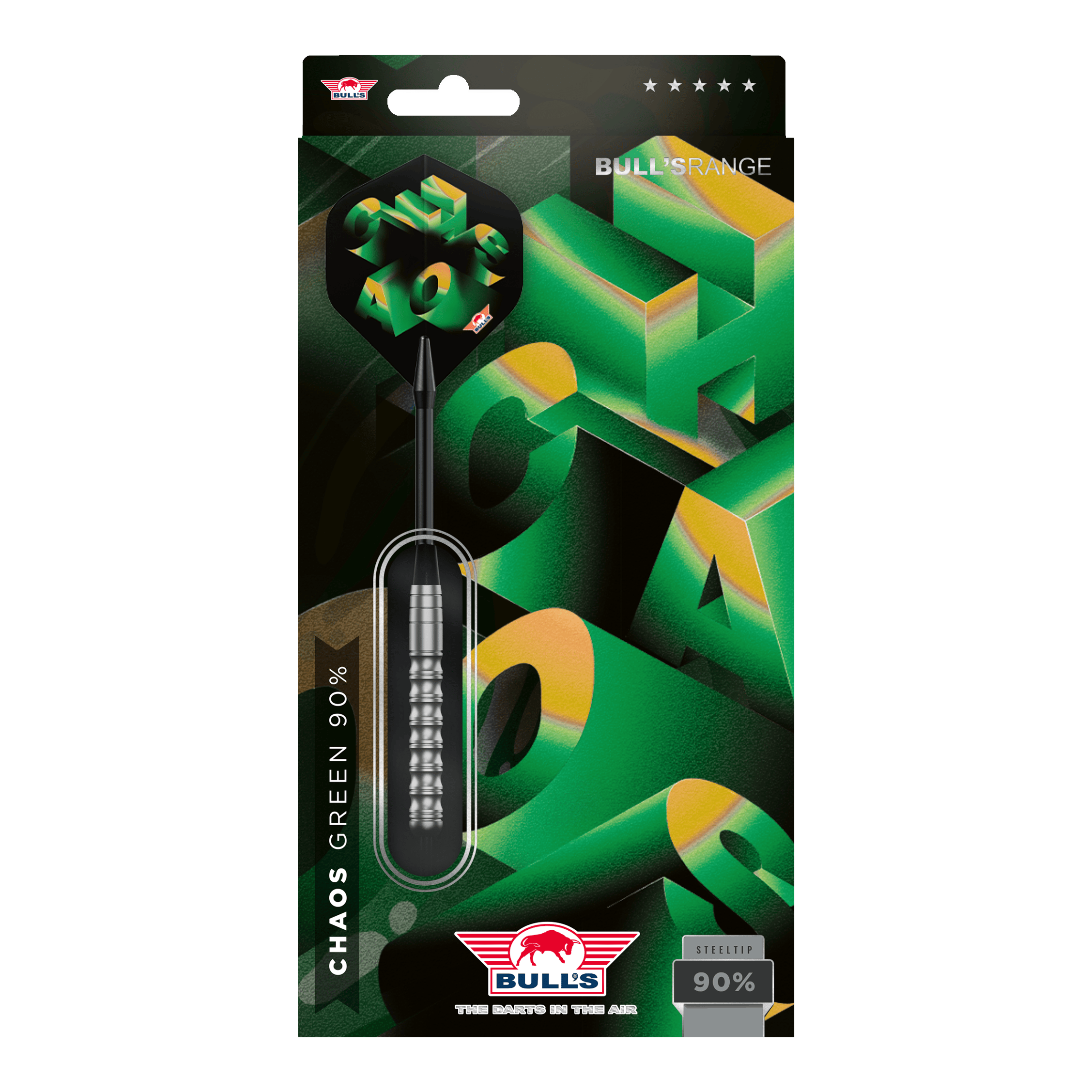 Bulls NL Chaos Green Steel Darts - 24g Hier sind die Bulls NL Chaos Green Steeldarts - 24g abgebildet. Die Darts sind grün und eignen sich für Steel-Dartspiele.