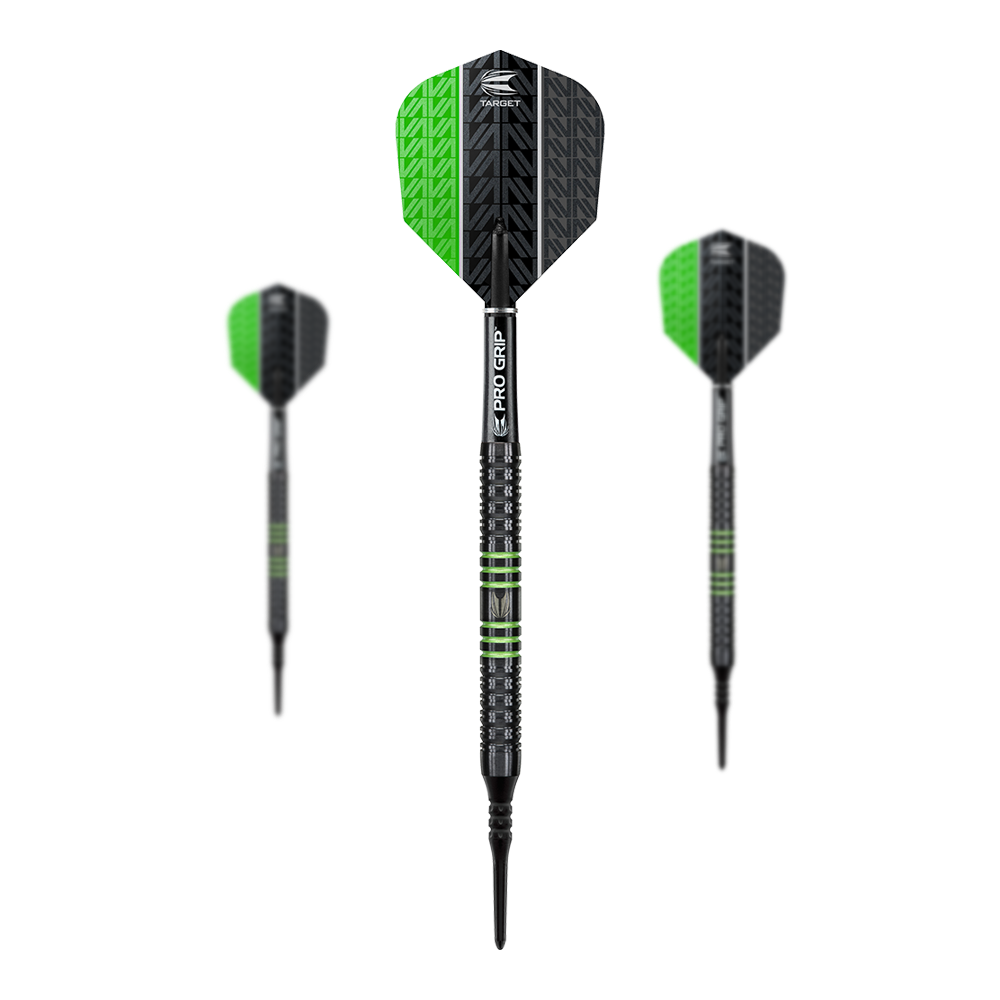 Target Vapor8 Black Green Soft Darts - 18g