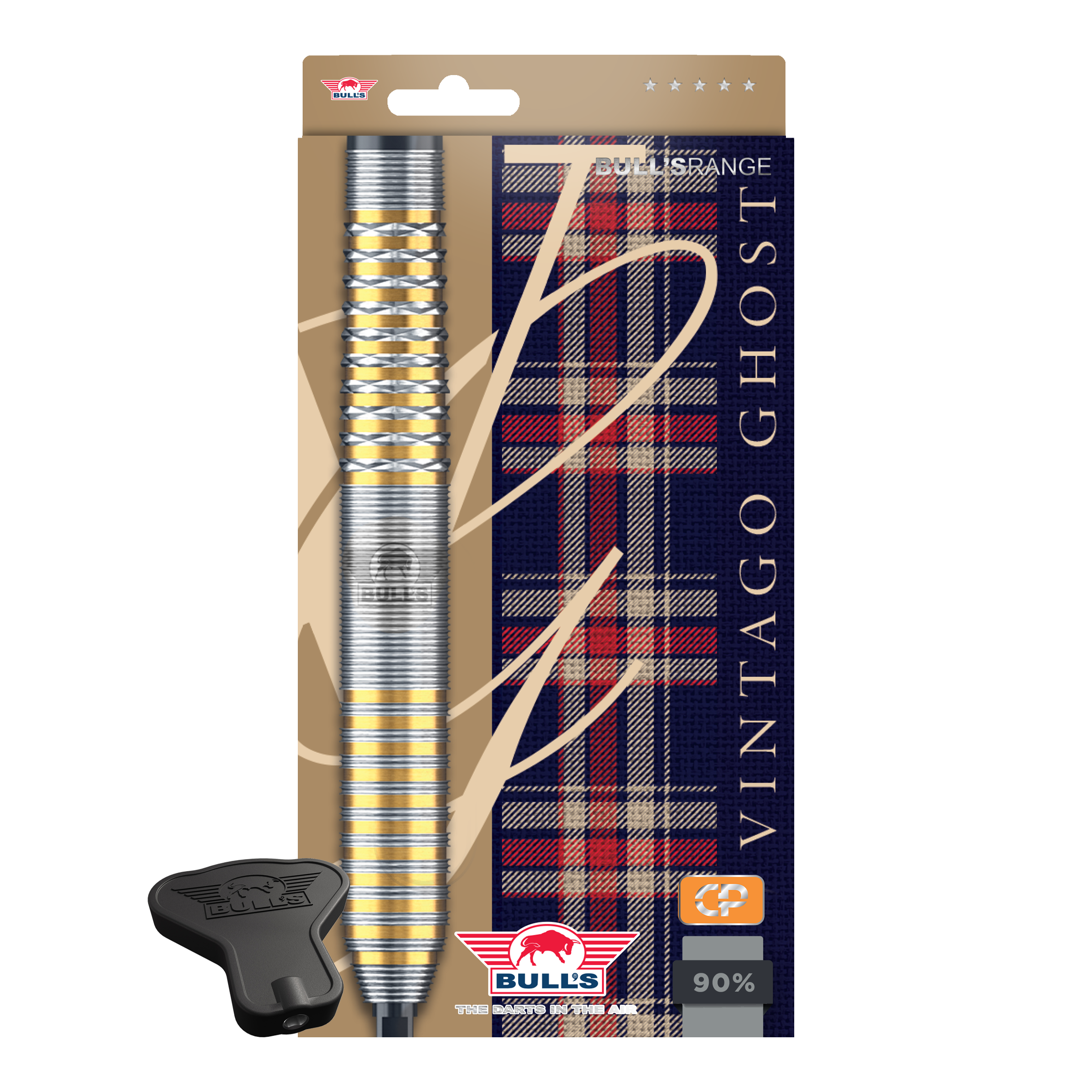 Bulls NL Vintage Ghost Convertible Points Steel Darts Zu sehen ist das Produkt Bulls NL Vintago Ghost Convertible Points Steeldarts. Die Darts zeichnen sich durch ihre Wandelbarkeit und Präzision aus.
