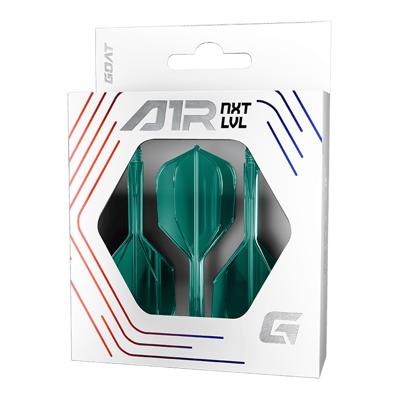 GOAT A1R No6 Flight Shaft System - Green Das Bild stellt das GOAT A1R No6 Flight-Shaft-System in Grün dar. Dieses Produkt wird im Dartsport eingesetzt.