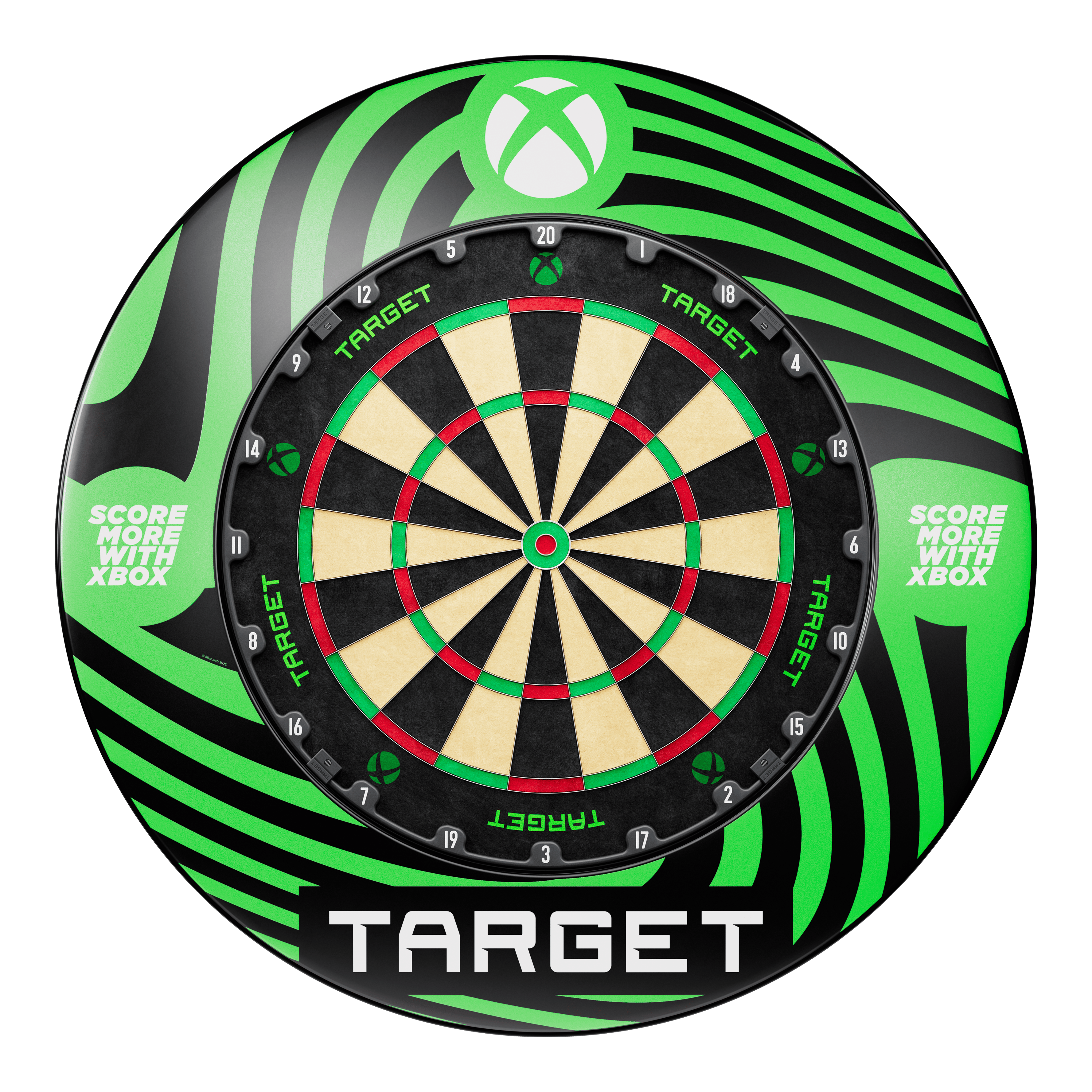 Target Xbox Dartboard Surround Bundle Das Foto zeigt das Target Xbox Dartboard Surround Bundle. Das Bundle eignet sich zur Umrandung und zum Schutz Ihrer Dartscheibe.