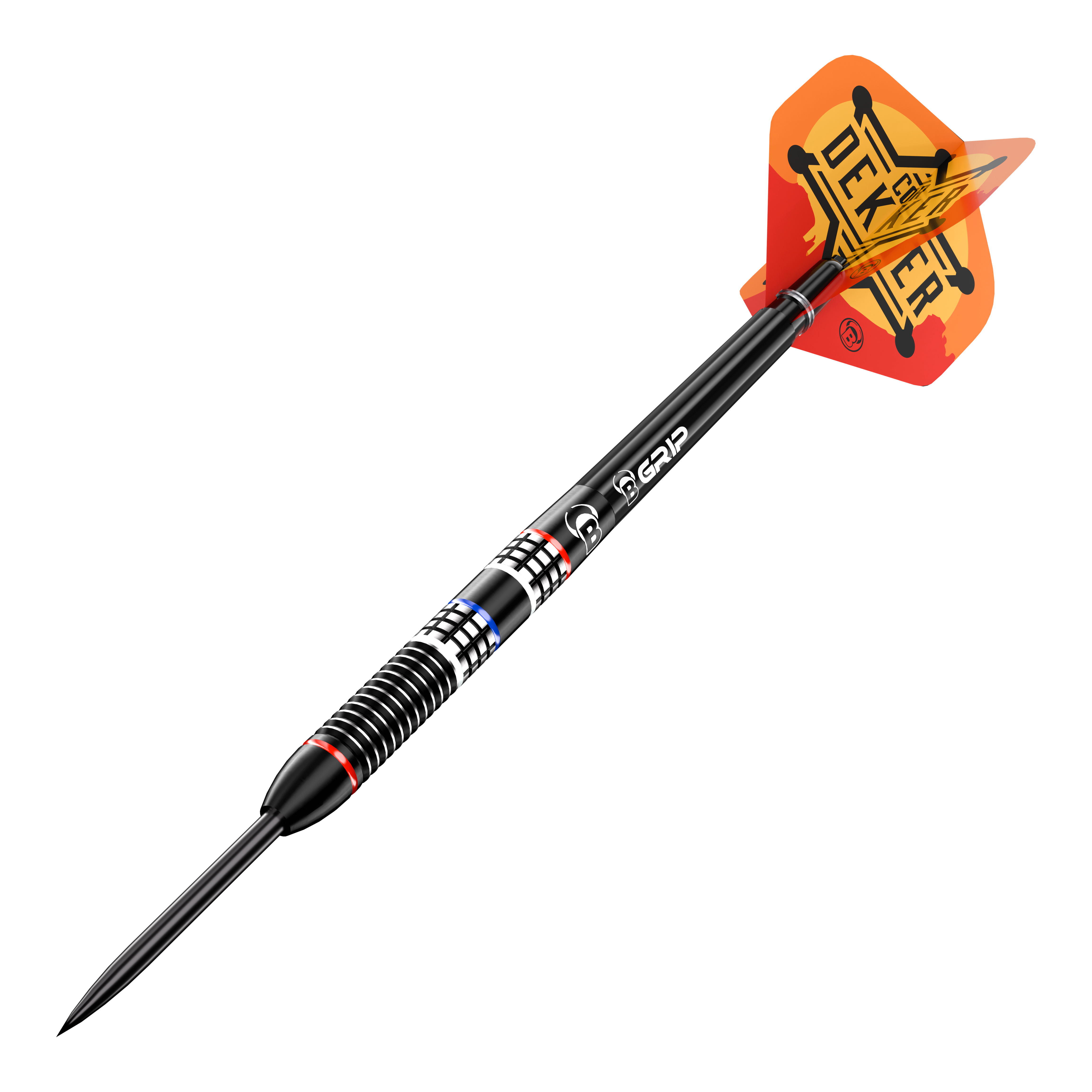 Die Abbildung zeigt Bulls Cor Dekker The Sheriff Steeldarts - 23g. Es handelt sich um einen hochwertigen Steeldartpfeil für professionelle Dartspieler.