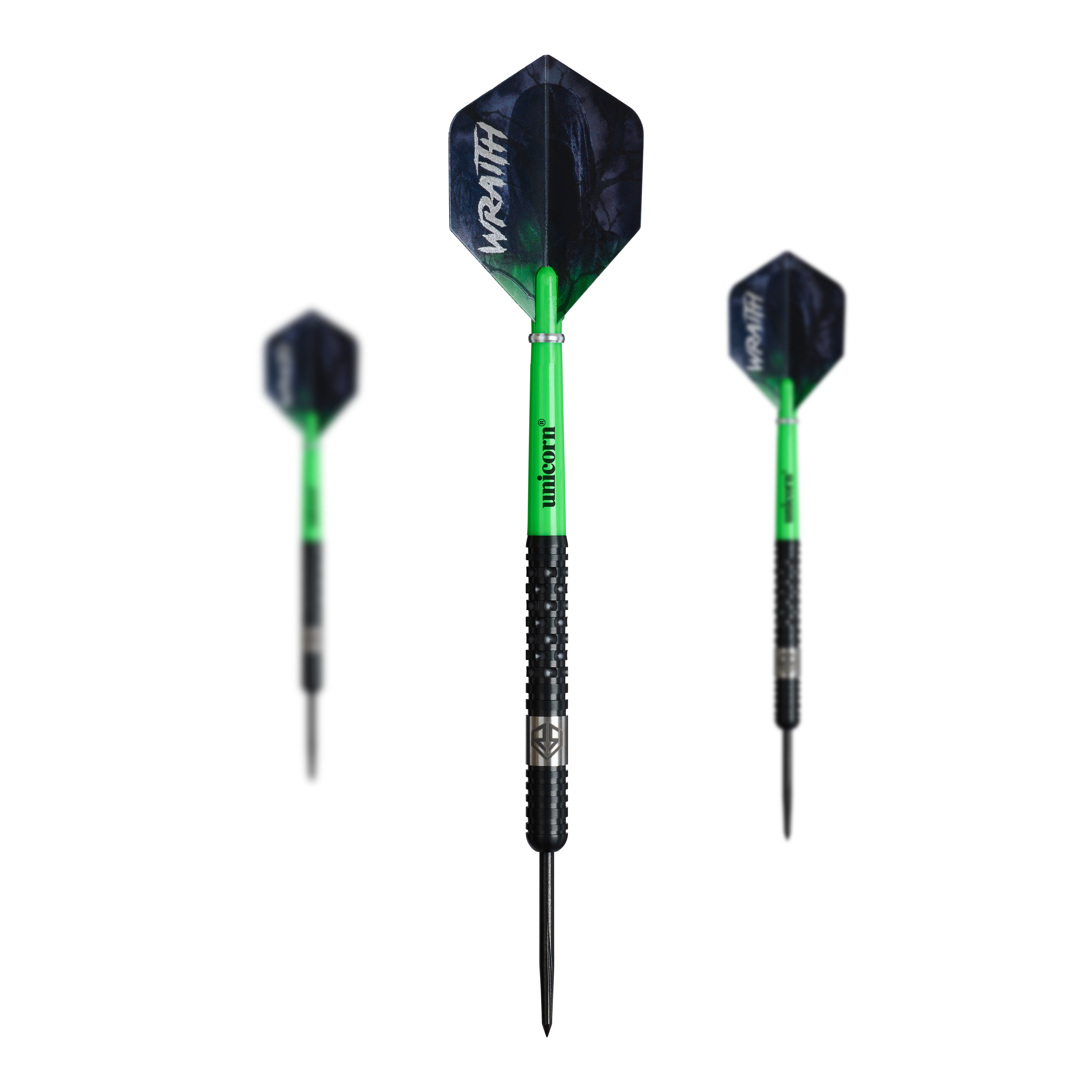 Unicorn Wraith Ross Smith Steeldarts - 22g Unicorn Wraith Ross Smith Steeldarts mit einem Gewicht von 22g sind abgebildet. Die Darts sind für das Steeldartspiel geeignet.