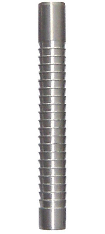 sh15200c2853fc2c Das Bild zeigt einen silbernen Dartbarrel mit gleichmäßigen Rillen. Es handelt sich um das Produkt „McDart Shark Star 1“ mit 85 % Tungsten.