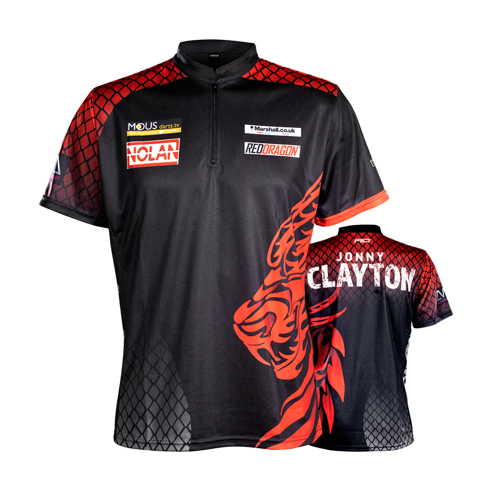 Red Dragon Jonny Clayton Tour dart shirt