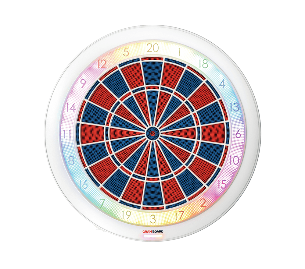 GranBoard 132 Electronic Dartboard with Hybrid Pro Dartboard Stand Das Bild zeigt das GranBoard 132 Elektronisches Dartboard mit Hybrid Pro Dartboardständer. Es handelt sich um ein Dartboard-Set, das für Spieler entwickelt wurde.