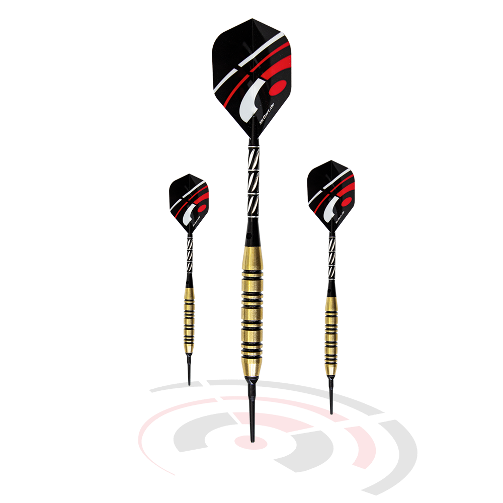 McDart Black Stripe Brass Softdarts - 17g