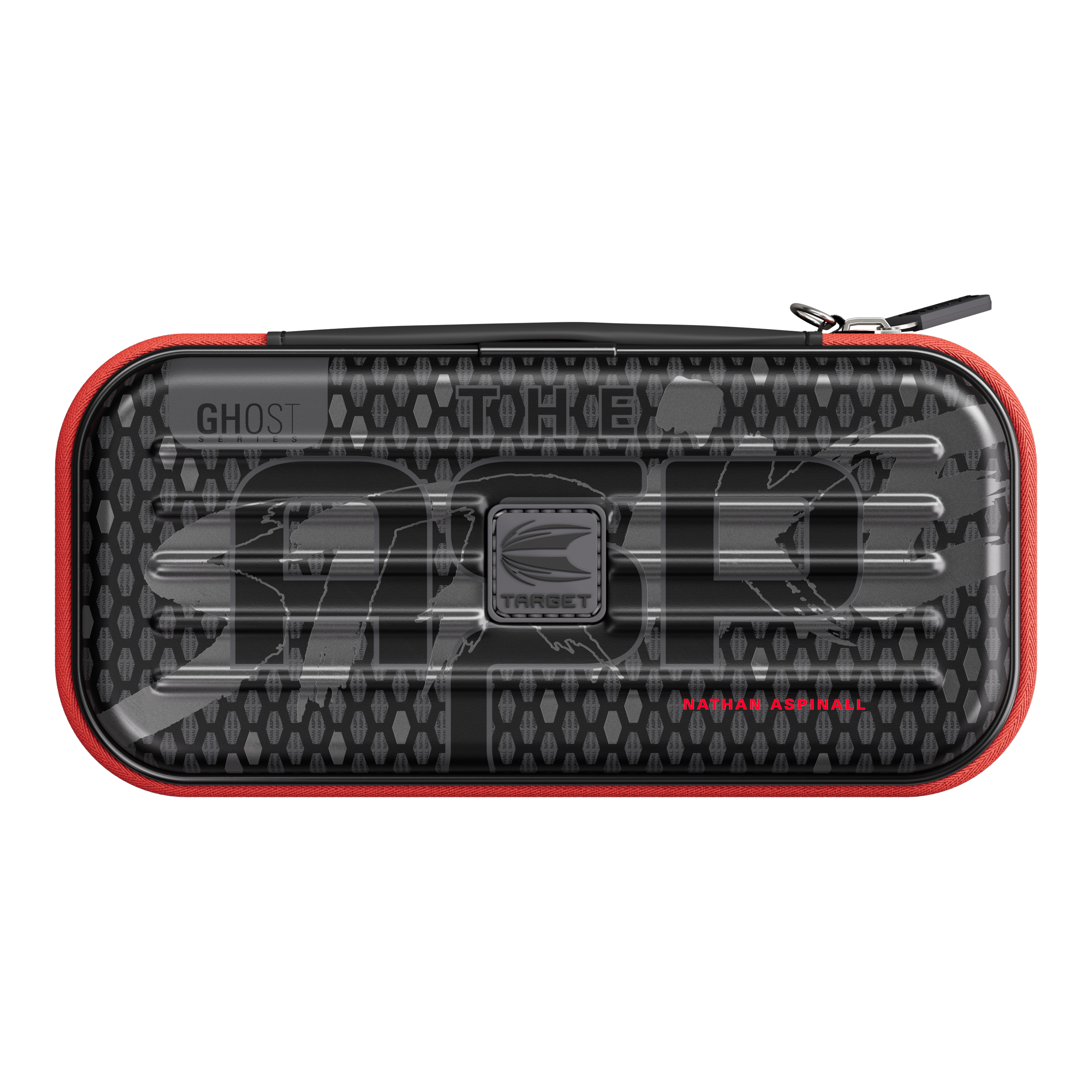 Abgebildet ist das Takoma Ghost Series Nathan Aspinall Dartcase. Das Dartcase bietet optimalen Schutz für Dartpfeile.