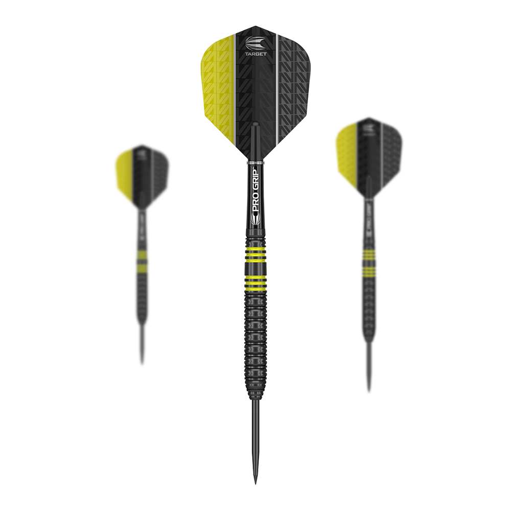 Target Vapor8 Black Yellow steel darts