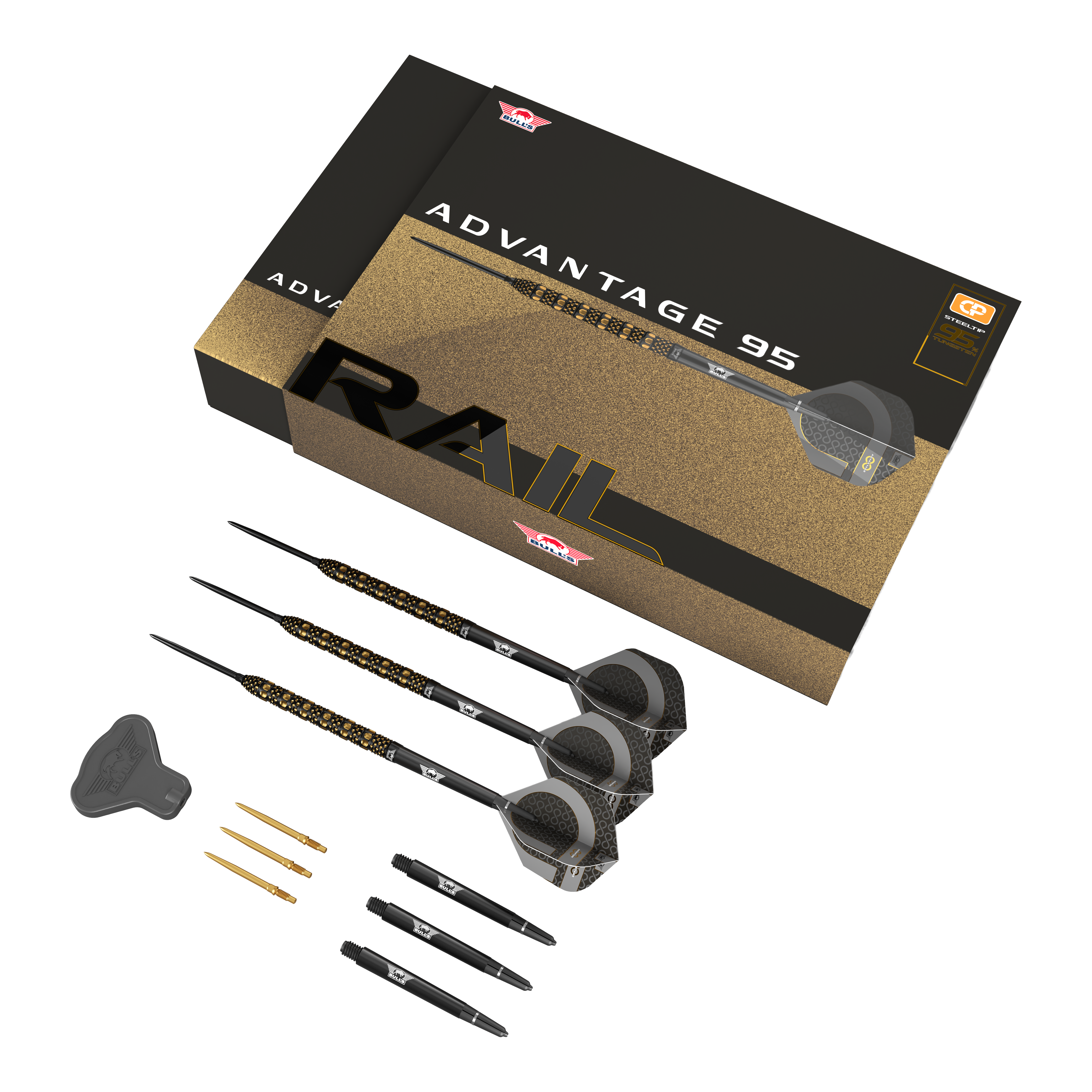 Bulls NL Advantage 95 Rail Convertible Point Steel Darts