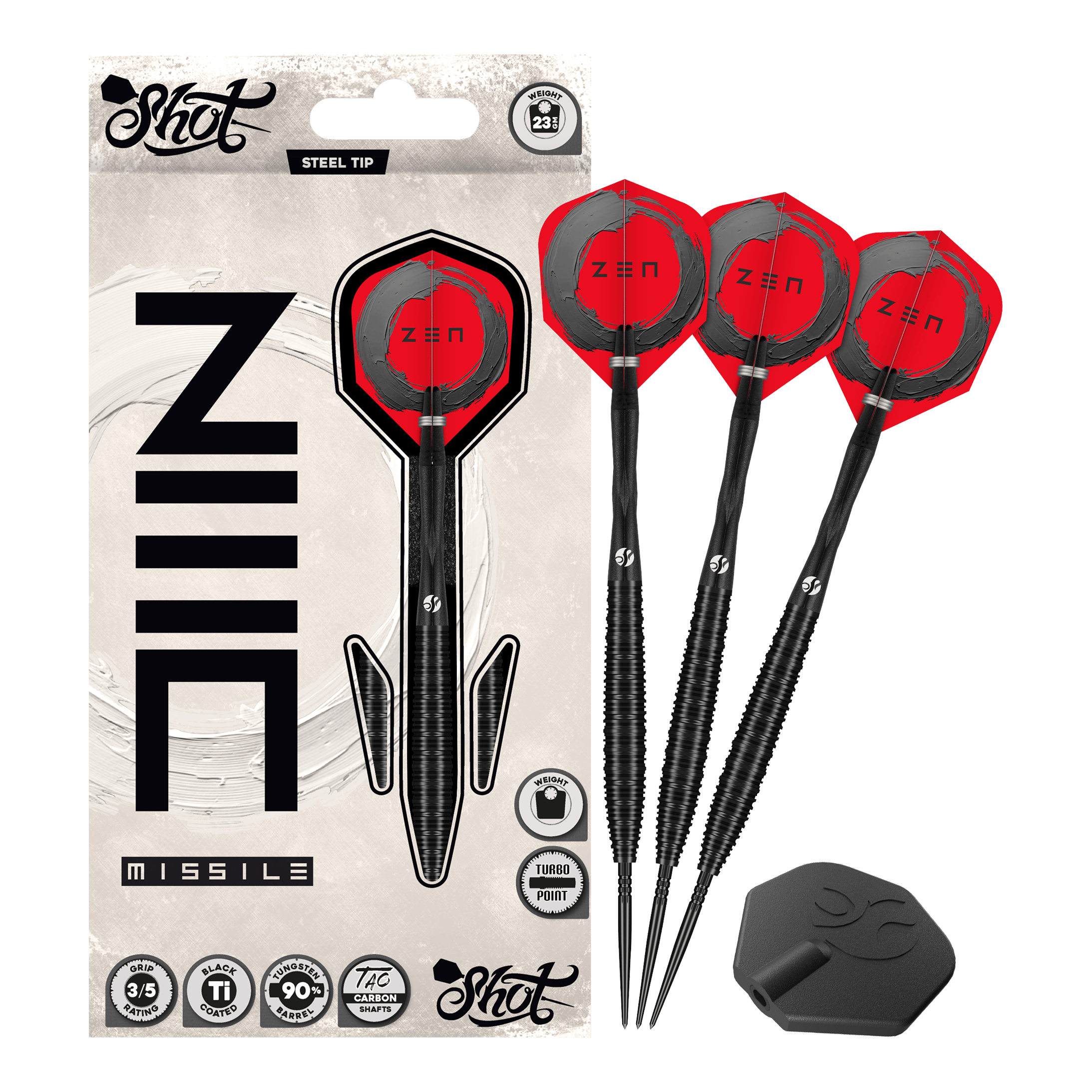 Shot ZEN Missile Turbo Point Steeldarts - 23g