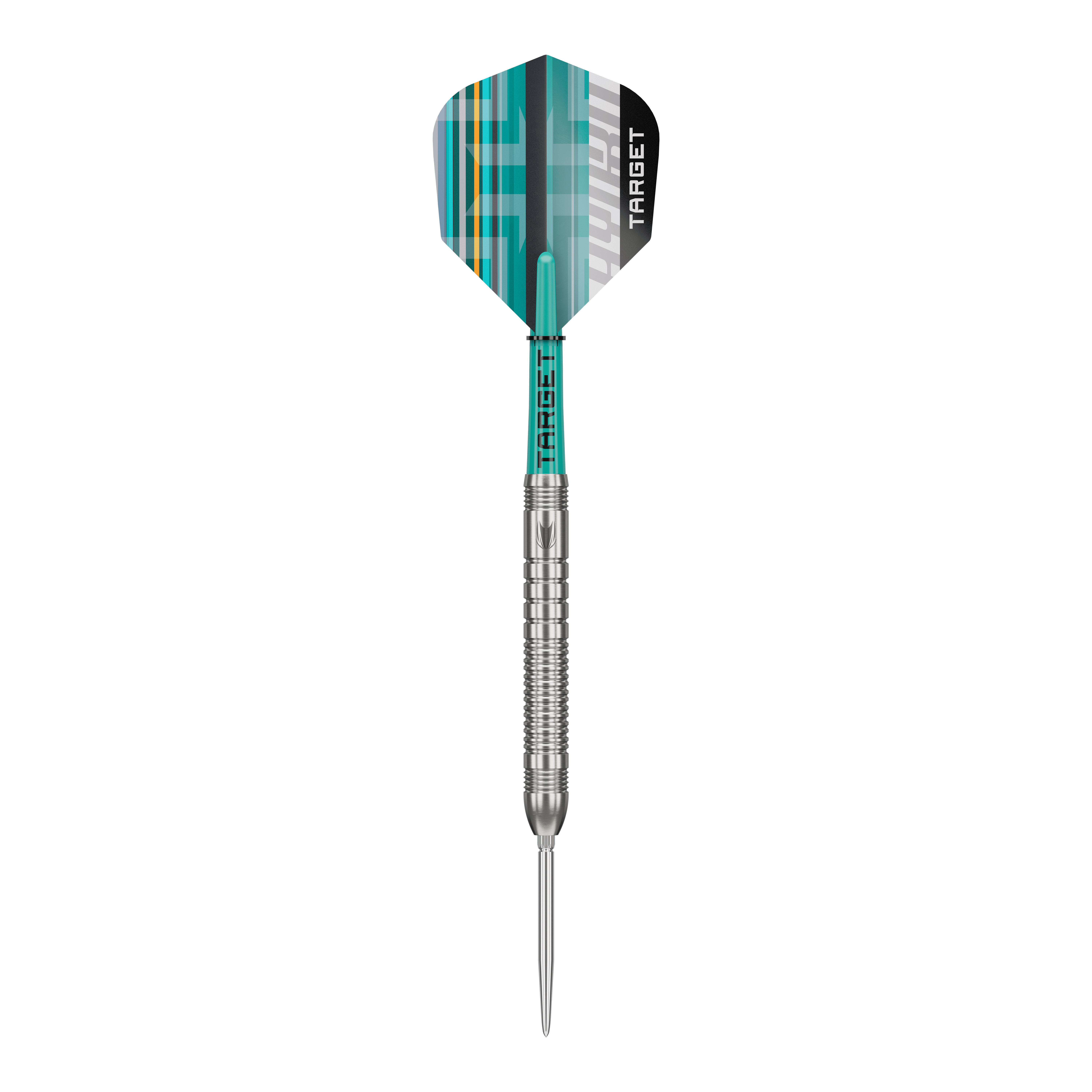 Target Hydro 03 Swiss Point steel darts Das Bild zeigt die Target Hydro 03 Swiss Point Steeldarts. Die Steeldarts liegen nebeneinander und sind gut zu erkennen.