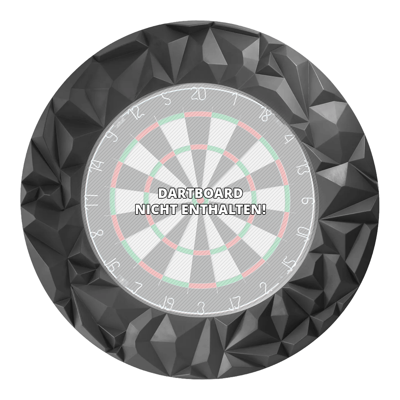 Precise 180 3D Dartboard Surround Subterra - Graphite Das Produkt Precise 180 3D Dartboard Surround Subterra - Graphite wird hier dargestellt. Es schützt Ihre Wand und wertet das Dartboard optisch auf.