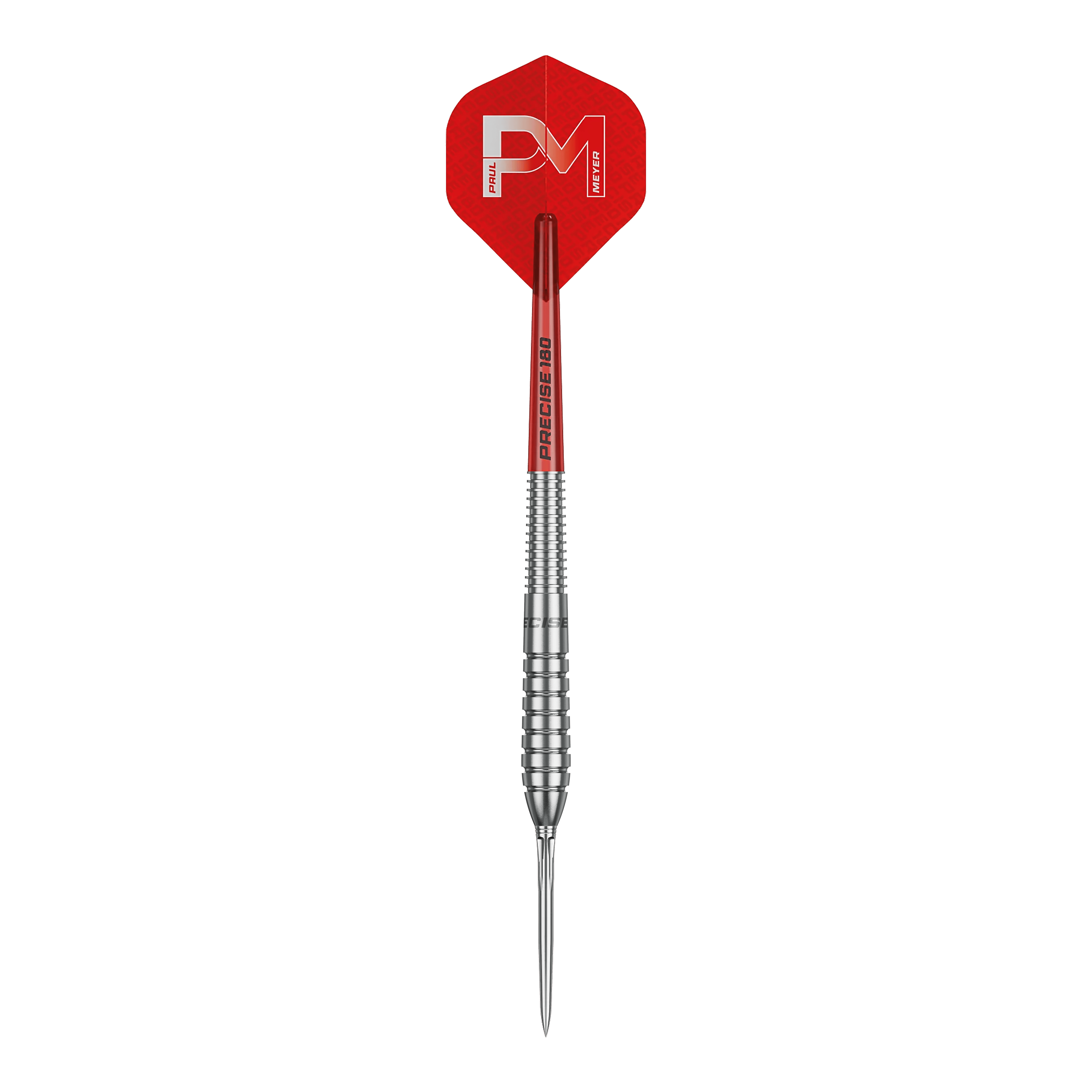 Precise 180 Paul Meyer Version 1 steel darts Abbildung der Precise 180 Paul Meyer Version 1 Steeldarts. Diese Darts sind für präzises Werfen konzipiert.