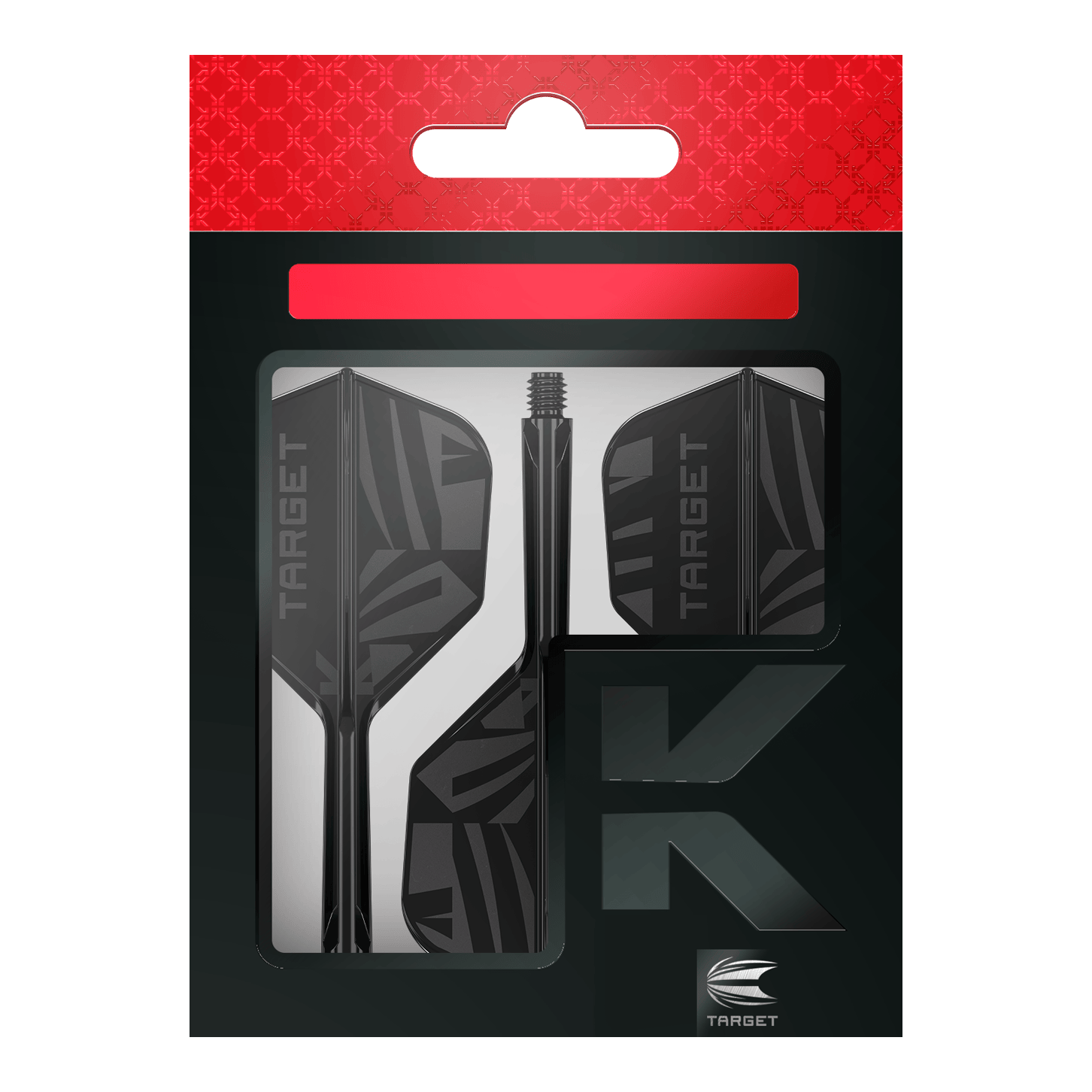 Target K-Flex Black No6 Flights Dargestellt sind Target K-Flex Black No6 Flights. Diese Flights verbessern die Stabilität beim Dartspiel.