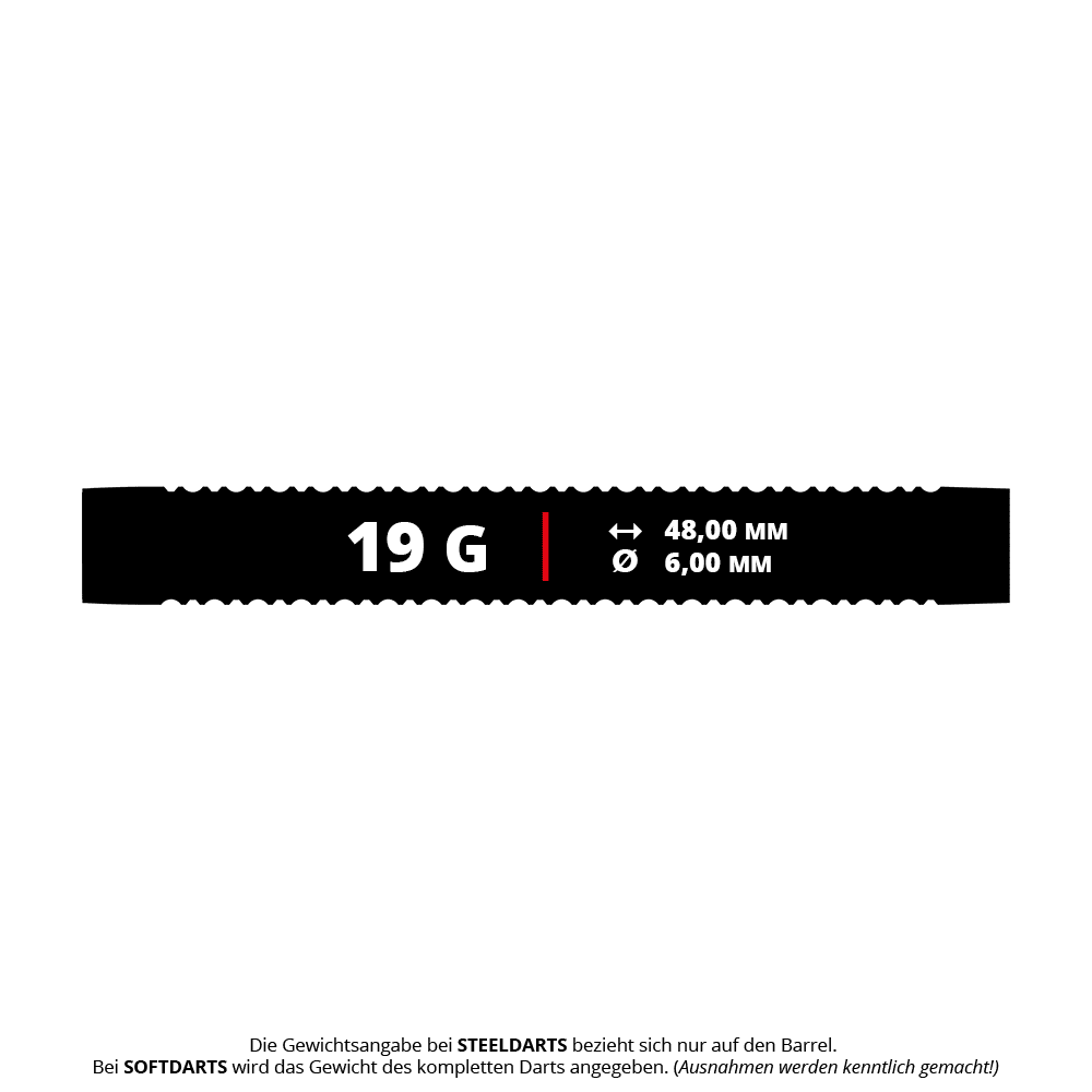 Mission Kaleidos soft darts - 19g Das Bild zeigt die Mission Kaleidos Softdarts mit 19 Gramm Gewicht. Die Softdarts werden aus einer nahen Perspektive präsentiert.