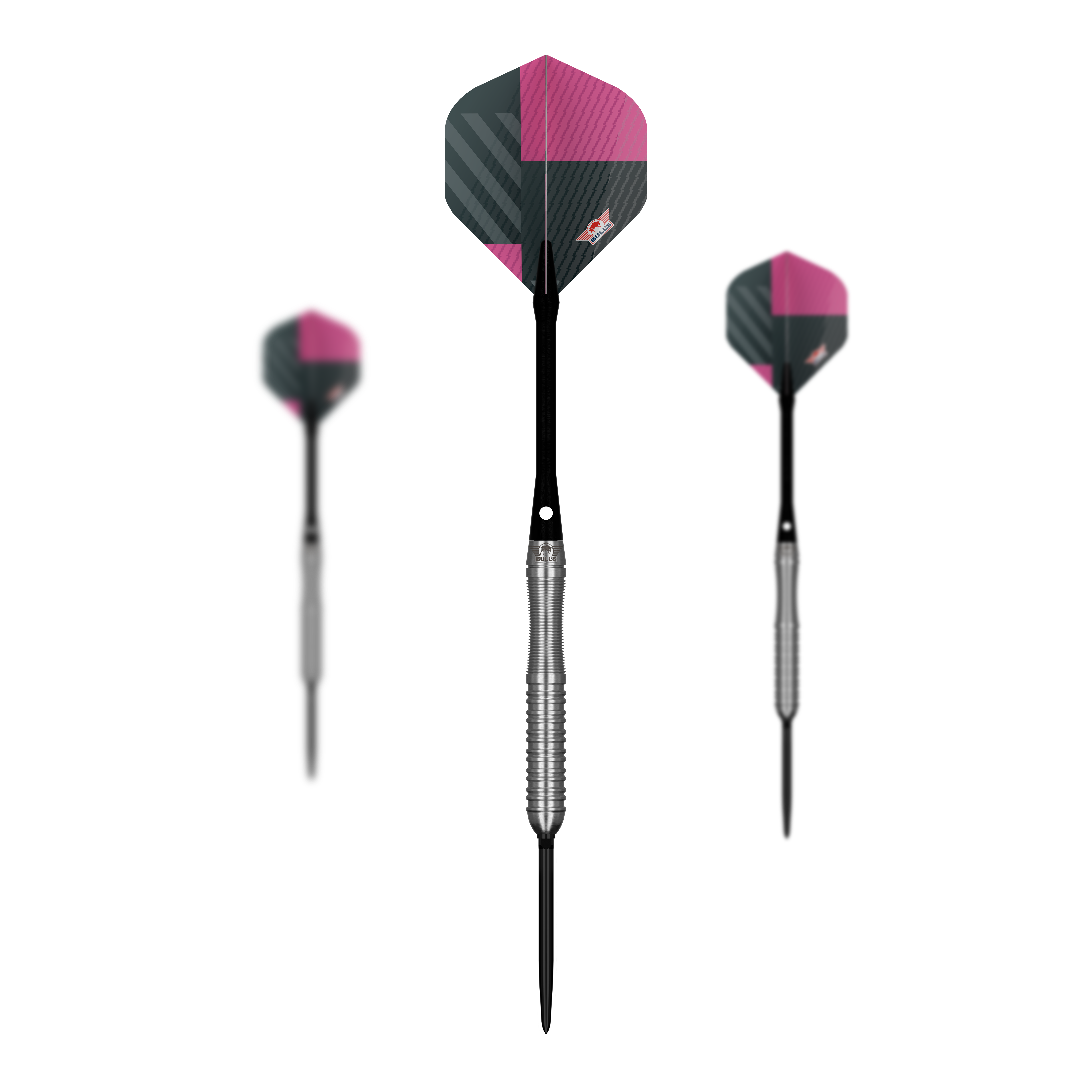 Bulls NL Volt Pink Convertible Point Steel Darts Abgebildet ist das Set Bulls NL Volt Pink Convertible Point Steeldarts. Die Darts sind besonders auffällig.