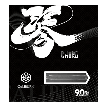 Caliburn Chord C2 steel darts - 23.5g Zu sehen ist der Caliburn Chord C2 Steeldart mit 23,5g Gewicht. Das Bild zeigt den Pfeil aus einer anderen Perspektive für eine bessere Ansicht.