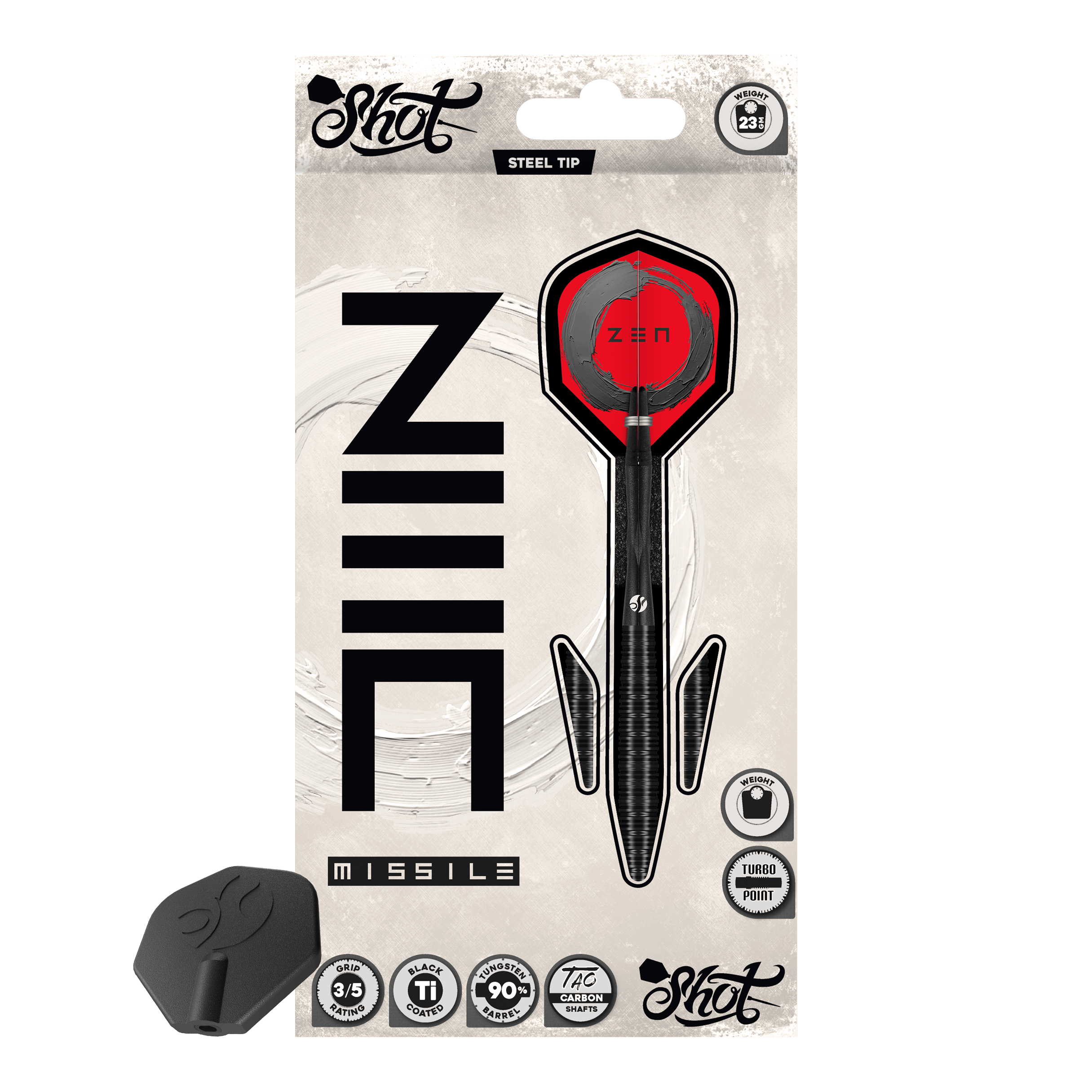 Shot ZEN Missile Turbo Point Steeldarts - 23g