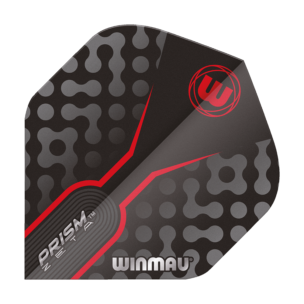 Winmau Prism Zeta GreyRed Standard Flights