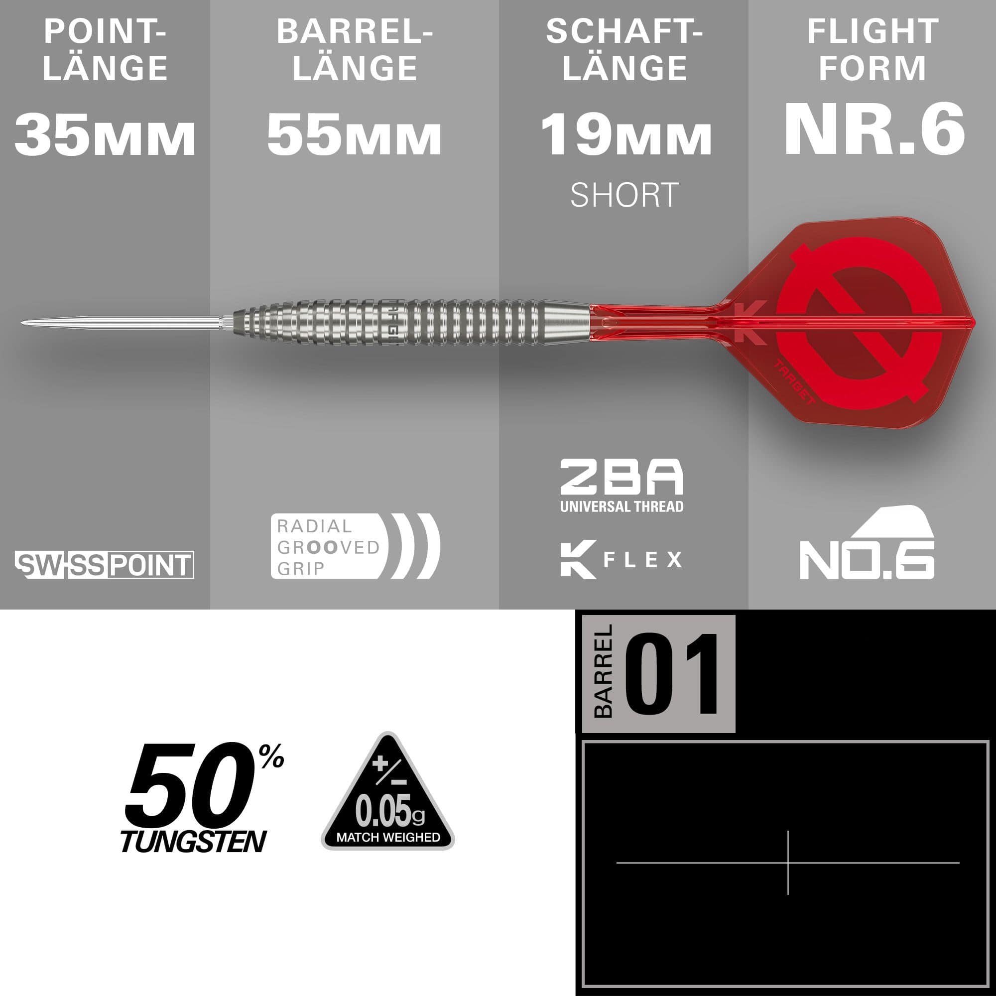Target Group O 02 Swiss Points Steel Darts