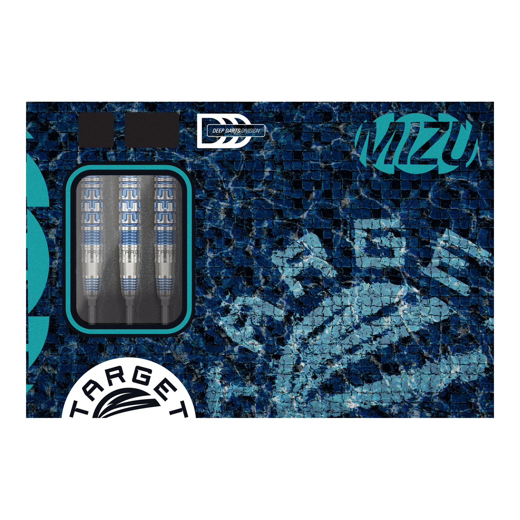 Auf dem Foto sind die Target Japan Mizu Series 03 Swiss Point Steeldarts zu sehen. Sie zeichnen sich durch ein elegantes Design aus.