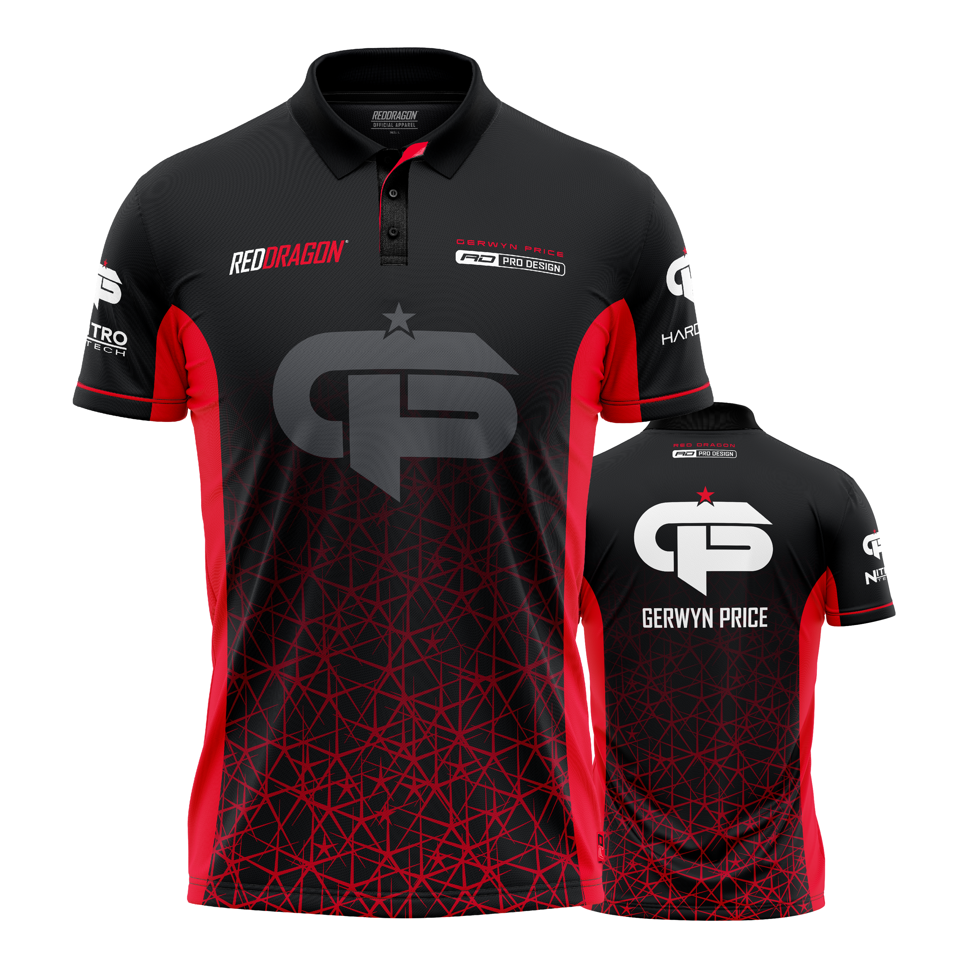 Red Dragon Gerwyn Price Red Tour Polo Dart Shirt