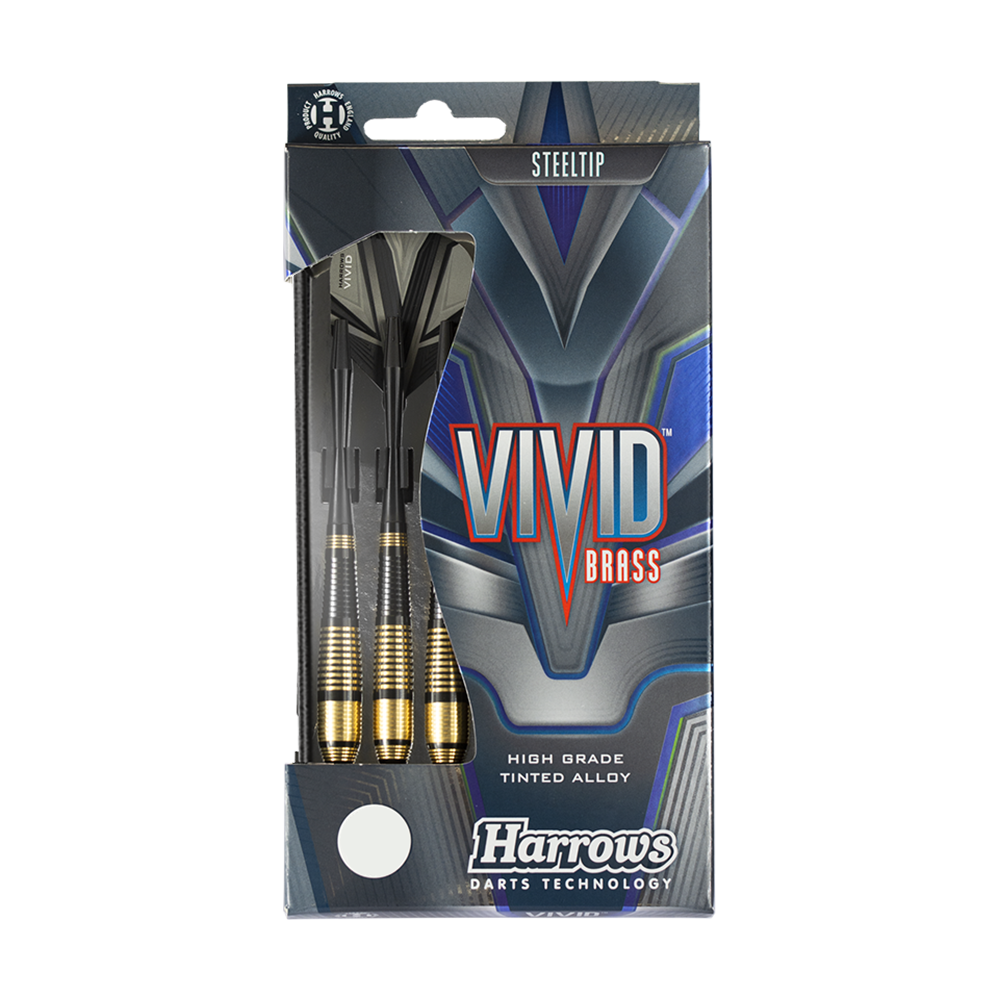 Harrows Vivid Brass Black steel darts