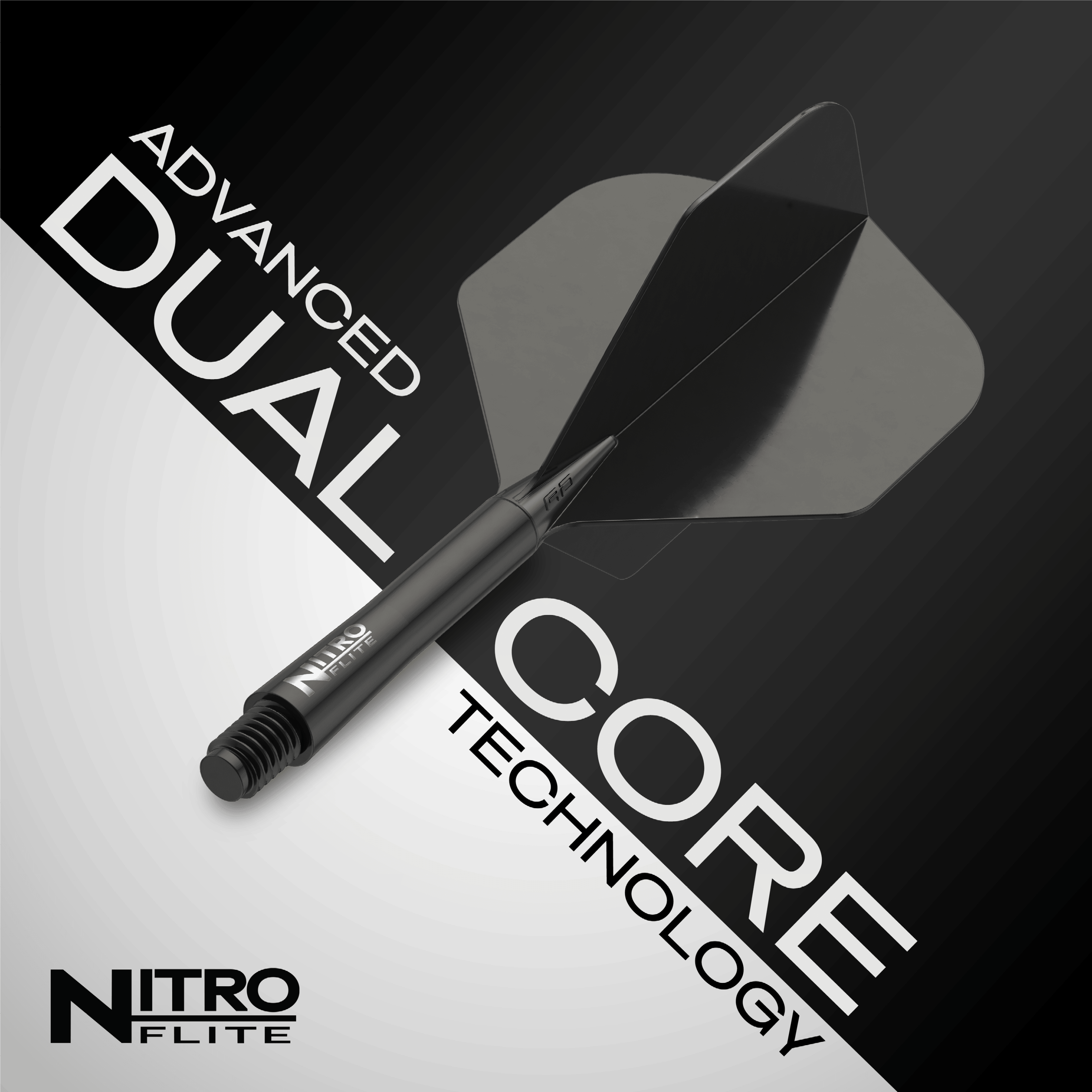 Red Dragon Nitroflite - Black Shaft Black No2 Flights Das Bild zeigt das Produkt "Red Dragon Nitroflite - Black Shaft Black No2 Flights". Es hebt die fortschrittliche Dual-Core-Technologie hervor.
